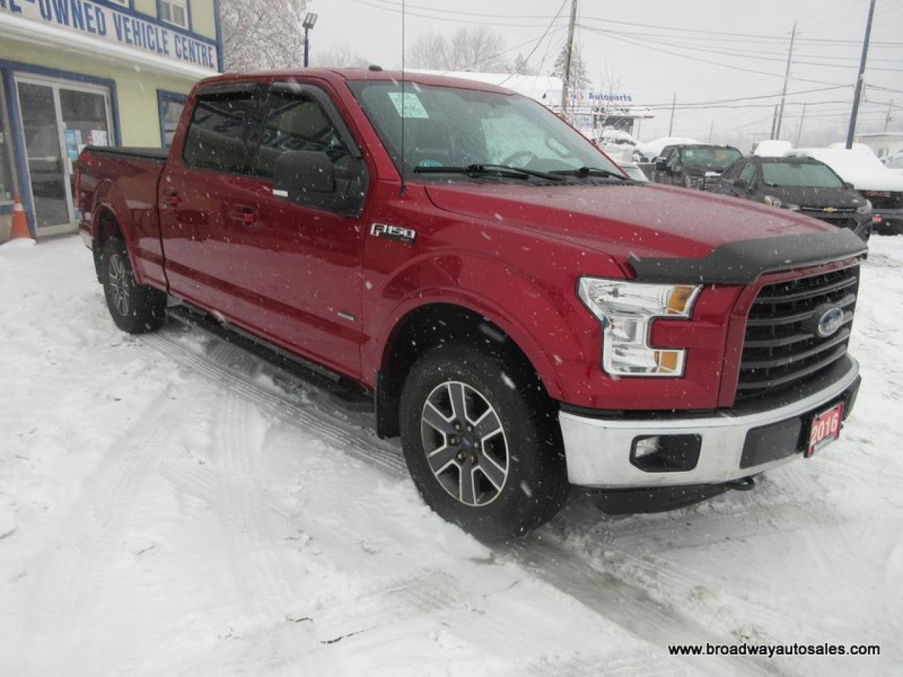 2016 Ford F-150 GREAT KM'S XLT-SPORT-MODEL 5 PASSENGER 3.5L - ECO-BOOST.. 4X4.. CREW-CAB.. SHORTY.. NAVIGATION.. POWER PEDALS.. HEATED SEATS.. BACK-UP CAMERA.. Photo