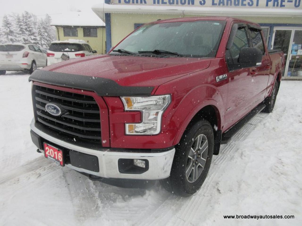 2016 Ford F-150 GREAT KM'S XLT-SPORT-MODEL 5 PASSENGER 3.5L - ECO-BOOST.. 4X4.. CREW-CAB.. SHORTY.. NAVIGATION.. POWER PEDALS.. HEATED SEATS.. BACK-UP CAMERA.. Photo