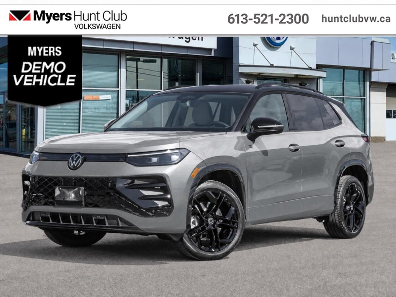 <b>Low Mileage, Sunroof,  Power Liftgate,  Wireless Charging,  Heated Seats,  Heated Steering Wheel!</b><br> <br> The 2026 Volkswagen Tiguan features advanced safety and driver-assist technologies engineered to support your journey with confidence.<br> <br>From the outside, the 2026 Volkswagen Tiguan makes a bold impression with its upright proportions, sharp body lines and modern lighting elements that reflect Volkswagens evolving design language. Inside, the cabin highlights quality materials, intuitive connectivity and seating designed to comfortably accommodate passengers and gear. With its refined look, intelligent features and Volkswagens reputation for engineering, the Tiguan delivers a well-balanced and engaging compact SUV experience.<br> <br>This Pyrite Silver Metallic With Black Roof SUV has an Automatic transmission and is powered by a 2.0L I4 16V GDI DOHC Turbo engine. Equipped with that spritely motor it gets 10.4 L/100 km in the city and uses just 7.6 L/100 km out on the highway according to Transport Canada. <br> <br> Our Tiguans trim level is Comfortline R-Line Black Edition. This trim rewards you with a dual-panel sunroof and blacked out exterior styling, along with other standard features like heated front seats with a heated steering wheel, a power liftgate for rear cargo access, adaptive cruise control, remote engine start, wireless device charging, and a 12.9-inch infotainment screen with wireless Apple CarPlay and Android Auto. Safety features also include lane keep assist with lane departure warning, collision mitigation, blind spot alert, and front and rear parking sensors. This vehicle has been upgraded with the following features: Sunroof, Power Liftgate, Wireless Charging, Heated Seats, Heated Steering Wheel, Adaptive Cruise Control, Remote Start. This is a demonstrator vehicle driven by a member of our staff and has just 8500 km.<br><br> <br>To apply right now for financing use this link: <a href=https://www.huntclubvw.ca/financing-request/ target=_blank>https://www.huntclubvw.ca/financing-request/</a><br> <br/>Incentives expire 2026-08-31. See dealer for details. <br><br>At Myers Hunt Club Volkswagen, our focus is customers like you. Our dedicated service, parts, and sales team are here to make your automotive experience a special one. We are very proud of our achievements and awards over the last 25 years and are committed to providing the same great service to our present and future customers. If youre looking for a vehicle, Myers Hunt Club Volkswagen is your destination for new, used, and certified pre-owned Volkswagen vehicles as well as other makes and models. Whatever your needs, we can help you here at Myers Hunt Club Volkswagen. </br><br> Come by and check out our fleet of 40+ used cars and trucks and 120+ new cars and trucks for sale in Gloucester.  o~o