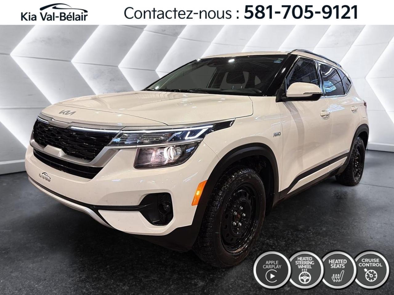 Used 2023 Kia Seltos EX *AWD *TOIT *CUIR *CAMERA *CARPLAY *SIEGES/VOLANT CHAUFF for sale in Québec, QC