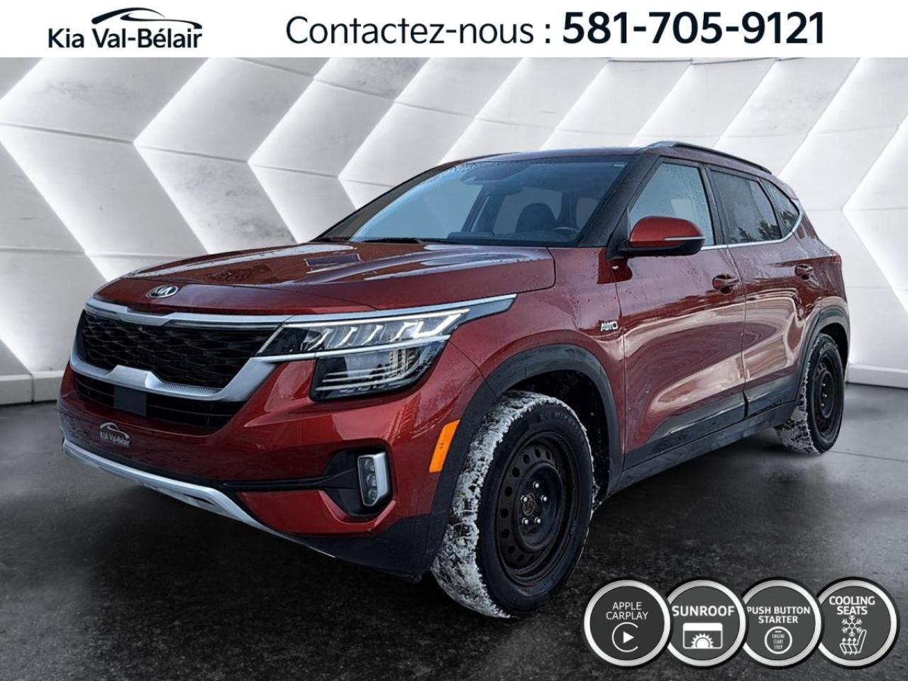 Used 2021 Kia Seltos EX *AWD *TOIT *CUIR *CAMERA *CARPLAY *SIEGES/VOLANT CHAUFF for sale in Québec, QC