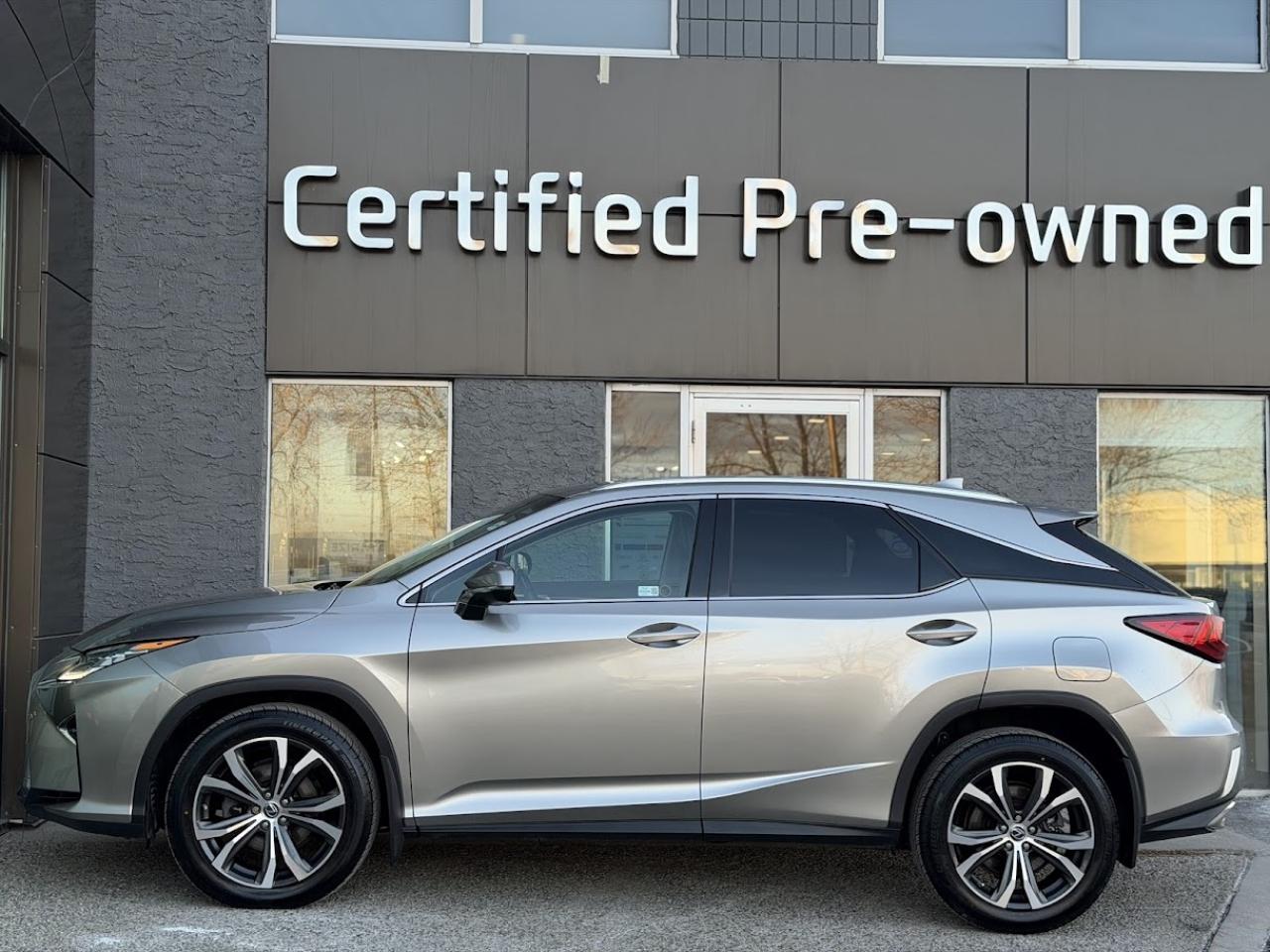 This Lexus RX350 LUXURY comes fully loaded with a reliable and responsive 3.5L V6 motor, automatic transmission with selectable drive modes, an amazing ALL WHEEL DRIVE system, 20-inch alloy wheels, power sunroof, front & rear parking sensors, heated / cooled power premium leather seats with memory, heated rear seats, heated steering wheel, NAVIGATION system, back-up camera, premium triple LED automatic headlights, power liftgate, proximity key with push start ignition, adaptive cruise control, Lane Departure Warning & Intervention, Forward Collision Warning with Emergency Braking, Bluetooth phone & audio connectivity, premium sound system and much more!!!