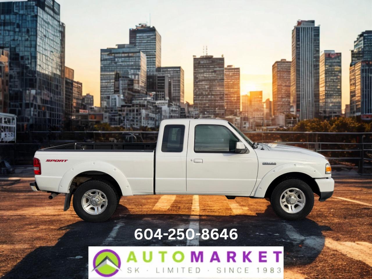 CALL OR TEXT REG @ 6-0-4-9-9-9-0-2-5-1 FOR INFO & TO CONFIRM WHICH LOCATION.<br /><br />VERY NICE CLEAN FORD RANGER SPORT WITH THE FUEL EFFICIENT MANUAL TRANSMISSION. THIS ONE HAS BEEN THROUGH THE SHOP, HAD A FULL INSPECTION AND IS READY TO GO.&nbsp;<br /><br />2 LOCATIONS TO SERVE YOU, BE SURE TO CALL FIRST TO CONFIRM WHERE THE VEHICLE IS.<br /><br />We are a family owned and operated business for 40 years. Since 1983 we have been committed to offering outstanding vehicles backed by exceptional customer service, now and in the future. Whatever your specific needs may be, we will custom tailor your purchase exactly how you want or need it to be. All you have to do is give us a call and we will happily walk you through all the steps with no stress and no pressure.<br /><br />&nbsp; &nbsp; &nbsp; &nbsp; &nbsp; &nbsp; &nbsp; &nbsp; &nbsp; &nbsp; &nbsp; &nbsp; &nbsp; &nbsp; &nbsp; &nbsp; &nbsp; &nbsp; &nbsp; &nbsp; &nbsp; &nbsp; WE ARE THE HOUSE OF YES!<br /><br />ADDITIONAL BENEFITS WHEN BUYING FROM SK AUTOMARKET:<br /><br />-ON SITE FINANCING THROUGH OUR 17 AFFILIATED BANKS AND VEHICLE &nbsp;&nbsp;&nbsp;&nbsp;&nbsp;&nbsp;&nbsp;&nbsp;&nbsp;&nbsp;&nbsp;&nbsp;&nbsp;&nbsp;&nbsp;&nbsp;&nbsp;&nbsp;&nbsp;&nbsp;&nbsp;&nbsp;&nbsp;&nbsp;&nbsp;&nbsp;&nbsp;&nbsp;&nbsp;&nbsp;&nbsp;&nbsp;&nbsp;&nbsp;&nbsp;&nbsp;&nbsp;&nbsp;&nbsp;&nbsp;&nbsp;&nbsp;&nbsp;&nbsp;&nbsp;&nbsp;&nbsp;&nbsp;&nbsp;&nbsp;&nbsp;&nbsp;&nbsp;&nbsp;&nbsp;&nbsp;&nbsp;&nbsp;&nbsp;&nbsp;&nbsp;&nbsp;&nbsp;&nbsp;&nbsp;&nbsp;&nbsp;&nbsp;&nbsp;&nbsp;&nbsp;&nbsp;&nbsp;&nbsp;&nbsp;&nbsp;&nbsp;&nbsp;&nbsp;&nbsp;&nbsp;&nbsp;&nbsp;&nbsp;&nbsp;&nbsp;&nbsp;&nbsp;&nbsp;&nbsp;&nbsp;&nbsp;&nbsp;&nbsp;&nbsp;&nbsp;&nbsp;&nbsp;&nbsp;&nbsp;&nbsp;&nbsp;&nbsp;&nbsp;&nbsp;&nbsp;&nbsp;&nbsp;&nbsp;&nbsp;&nbsp;&nbsp;&nbsp;&nbsp;&nbsp;&nbsp;&nbsp;FINANCE COMPANIES.<br />-IN HOUSE LEASE TO OWN PROGRAM.<br />-EVERY VEHICLE HAS UNDERGONE A 120 POINT COMPREHENSIVE INSPECTION.<br />-EVERY PURCHASE INCLUDES A FREE POWERTRAIN WARRANTY.<br />-EVERY VEHICLE INCLUDES A CARFAX AND ICBC DAMAGE REPORT.<br />-EVERY VEHICLE IS GUARANTEED LIEN FREE.<br />-DISCOUNTED RATES ON PARTS AND SERVICE FOR YOUR NEW CAR AND ANY OTHER&nbsp; &nbsp;FAMILY CARS THAT NEED WORK NOW AND IN THE FUTURE.<br />-40 YEARS IN THE VEHICLE SALES INDUSTRY.<br />-A+++ MEMBER OF THE BETTER BUSINESS BUREAU.<br />-RATED&nbsp;TOP DEALER BY CARGURUS 8 YEARS IN A ROW<br />-MEMBER&nbsp;IN GOOD STANDING WITH THE VEHICLE SALES AUTHORITY OF BRITISH&nbsp; &nbsp;COLUMBIA.<br />-MEMBER OF THE AUTOMOTIVE RETAILERS ASSOCIATION.<br />-COMMITTED CONTRIBUTOR TO OUR LOCAL COMMUNITY AND THE RESIDENTS OF BC.<br /> This vehicle has been Fully Inspected, Certified and Qualifies for Our Free Extended Warranty.Don't forget to ask about our Great Finance and Lease Rates. We also have a Options for Buy Here Pay Here and Lease to Own for Good Customers in Bad Situations. 2 locations to help you, White Rock and Langley. Be sure to call before you come to confirm the vehicles location and availability or look us up at www.automarketsales.com. White Rock 604-542-4970 and Langley 604-533-1310. Serving Surrey, Delta, Langley, Richmond, Vancouver, all of BC and western Canada. Financing & leasing available. CALL SK AUTOMARKET LTD. 6045424970. Call us toll-free at 1 877 813-6807. $999 Documentation fee (negotiable) and applicable taxes are in addition to advertised prices. LANGLEY LOCATION DEALER# 40038 S. SURREY LOCATION DEALER #9987