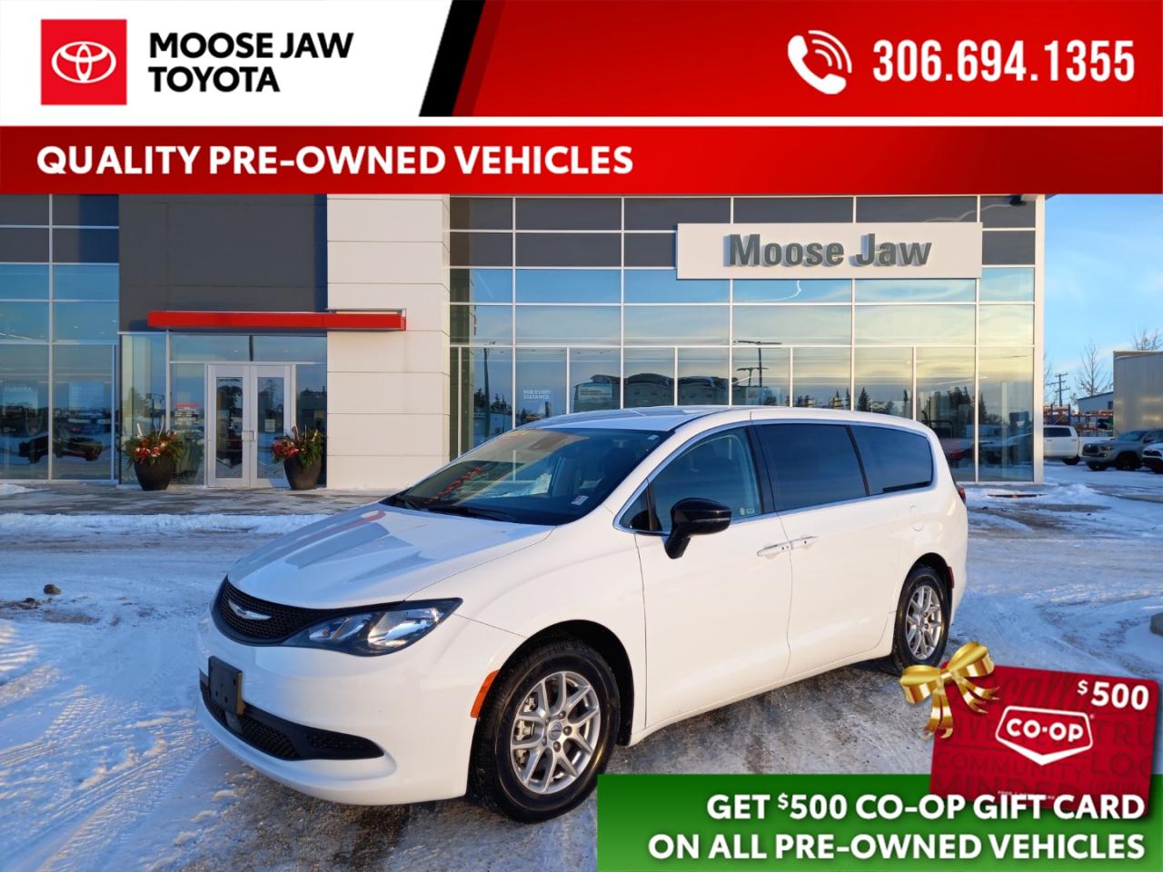 2024 Chrysler Grand Caravan SXT
Low mileage and family-ready. The 2024 Grand Caravan SXT offers spacious seating, smart features, and smooth performance  perfect for life on the go.

Grand Caravan  Comfort that moves with you.