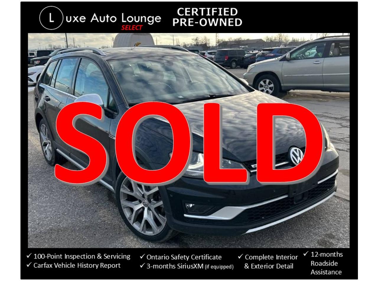 2017 Volkswagen Golf Alltrack HIGHLINE! AWD, LEATHER, PANO ROOF, NAV, HTD SEATS!