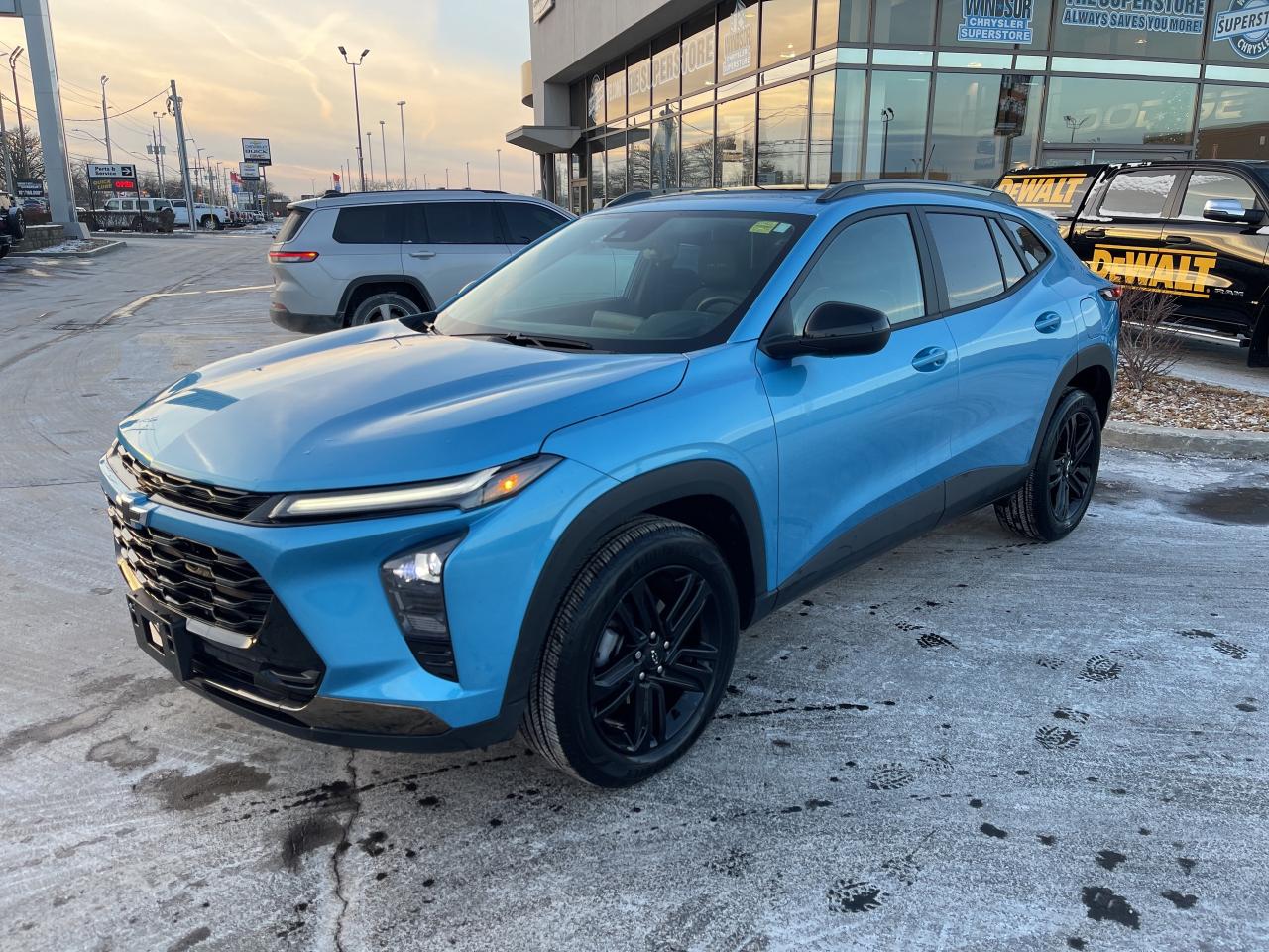 Recent Arrival!Blue 2025 Chevrolet Trax ACTIV FWD 6-Speed Automatic 1.2L I3 DI Turbocharged DOHC 12V LEV3-ULEV70 137hp**CARPROOF CERTIFIED**.* PLEASE SEE OUR MAIN WEBSITE FOR MORE PICTURES AND CARFAX REPORTS * Buy in confidence at WINDSOR CHRYSLER with our 95-point safety inspection by our certified technicians. Searching for your upgrade has never been easier. You will immediately get the low market price based on our market research, which means no more wasted time shopping around for the best price, Its time to drive home the most car for your money today. OVER 100 Pre-Owned Vehicles in Stock! Our Finance Team will secure the Best Interest Rate from one of out 20 Auto Financing Lenders that can get you APPROVED! Financing Available For All Credit Types! Whether you have Great Credit, No Credit, Slow Credit, Bad Credit, Been Bankrupt, On Disability, Or on a Pension, we have options. Looking to just sell your vehicle? We buy all makes and models let us buy your vehicle. Proudly Serving Windsor, Essex, Leamington, Kingsville, Belle River, LaSalle, Amherstburg, Tecumseh, Lakeshore, Strathroy, Stratford, Leamington, Tilbury, Essex, St. Thomas, Waterloo, Wallaceburg, St. Clair Beach, Puce, Riverside, London, Chatham, Kitchener, Guelph, Goderich, Brantford, St. Catherines, Milton, Mississauga, Toronto, Hamilton, Oakville, Barrie, Scarborough, and the GTA.Awards:  * Car and Driver Canada 10 Best