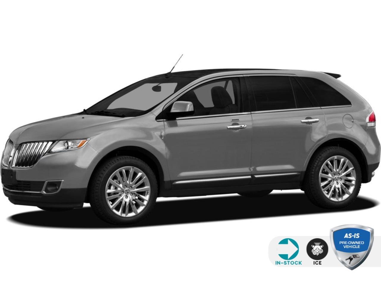 Recent Arrival!<br><br><br>| Remote Start, AWD, Alloy wheels, Heated front seats, Heated rear seats, Memory seat, Order Code 300A, Power driver seat, Power Liftgate.<br><br>Silver<br>2011 Lincoln MKX Base AS TRADED 4D Sport Utility<br>3.7L V6 Ti-VCT 6-Speed Automatic with Select-Shift<br>AWD<p></p>

<h4>AS-IS PRE-OWNED VEHICLE</h4>

<p>This vehicle is being sold AS-IS, unfit, not e-tested, and is not represented as being in roadworthy condition, mechanically sound or maintained at any guaranteed level of quality. The vehicle may not be fit for use as a means of transportation and may require substantial repairs at the purchasers expense. It may not be possible to register the vehicle to be driven in its current condition. This vehicle does not qualify for AutoIQs 7-Day Money Back Guarantee</p>

<p>The buyer of this vehicle will be responsible for all costs associated with passing a Ministry of Transportation Safety Inspection, which is needed to license a vehicle in the Province of Ontario. We are offering this vehicle at a reduced price, as the buyer will be responsible for all costs associated with making this vehicle roadworthy. We have not inspected this vehicle mechanically and do not know what repairs/costs are involved in getting it roadworthy. It may or may not have mechanical, cosmetic, safety and/or emissions issues. By allowing you to choose where and how you want the certifications completed, you have an opportunity to save money!</p>

<p>SPECIAL NOTE: This vehicle is reserved for AutoIQs retail customers only. Please, no dealer calls. Errors and omissions excepted.</p>

<p>*As-traded, specialty or high-performance vehicles are excluded from the 7-Day Money Back Guarantee Program (including, but not limited to Ford Shelby, Ford mustang GT, Ford Raptor, Chevrolet Corvette, Camaro 2SS, Camaro ZL1, V-Series Cadillac, Dodge/Jeep SRT, Hyundai N Line, all electric models)</p>