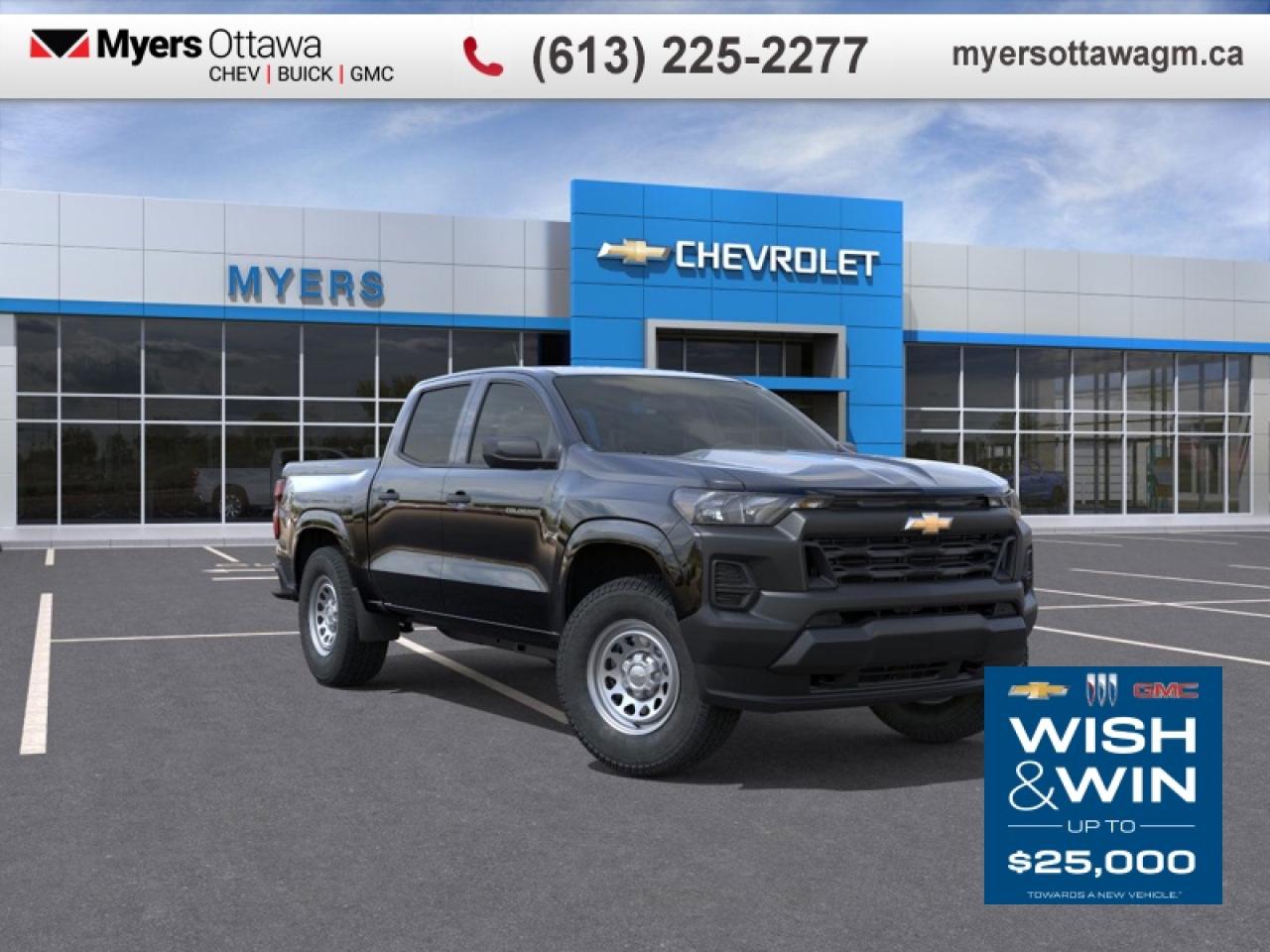 <b>IN STOCK </b><br>  <br> <br>  The 2026 Chevrolet Colorado combines rugged capability, advanced technology, and everyday comfort in a midsize pickup built to do it all. <br> <br>The 2026 Chevrolet Colorado is built for drivers who need a truck that can handle both tough jobs and daily life with ease. Its interior offers the right blend of comfort, functionality, and modern tech to support your workday or weekend adventure. With solid capability, thoughtful design, and advanced safety features, the Colorado remains a trusted choice in the midsize truck segment.<br> <br> This black Crew Cab 4X4 pickup   has an automatic transmission and is powered by a  310HP 2.7L 4 Cylinder Engine. This vehicle has been upgraded with the following features: Spray-on Bedliner, Advanced Trailering Package. <br><br> <br>To apply right now for financing use this link : <a href=https://creditonline.dealertrack.ca/Web/Default.aspx?Token=b35bf617-8dfe-4a3a-b6ae-b4e858efb71d&Lang=en target=_blank>https://creditonline.dealertrack.ca/Web/Default.aspx?Token=b35bf617-8dfe-4a3a-b6ae-b4e858efb71d&Lang=en</a><br><br> <br/>    4.79% financing for 84 months. <br> Buy this vehicle now for the lowest bi-weekly payment of <b>$359.83</b> with $0 down for 84 months @ 4.79% APR O.A.C. ( taxes included, **Rebates may not be applicable on all purchase types [cash, lease, or finance]. Eligibility and conditions may vary. Please see dealer for full details and confirmation of eligibility.   ).  Incentives expire 2026-01-02.  See dealer for details. <br> <br><br> Come by and check out our fleet of 50+ used cars and trucks and 190+ new cars and trucks for sale in Ottawa.  o~o