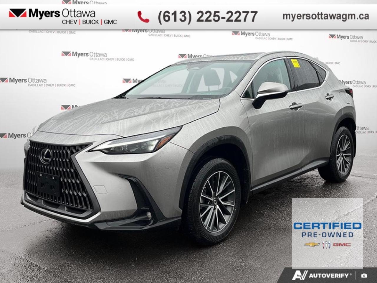 <b>MONSTER SAVINGS </b><br>   Compare at $59735 - Myers Cadillac is just $57995! <br> <br>JUST IN - LIKE NEW 2025 NX 450H+- ATOMIC SILVER ON BLACK LEATHER, 60 KM EV RANGE, 304 HP, COMBINED FUEL ECONOMY OF 6.5 LITRES / 100 KM!!! APPLE CARPLAY, REMOTE START, POWER LIFTGATE, HEATED STEERING WHEEL, POWER MEMMORY SEAT, ADAPTIVE CRUISE, THE WORKS- CERTIFIED, NO ADMIN FEES, CLEAN CARFAX. ALMOST 80K NEW! NON SMOKER, ONE OWNER.  <br> <br>To apply right now for financing use this link : <a href=https://creditonline.dealertrack.ca/Web/Default.aspx?Token=b35bf617-8dfe-4a3a-b6ae-b4e858efb71d&Lang=en target=_blank>https://creditonline.dealertrack.ca/Web/Default.aspx?Token=b35bf617-8dfe-4a3a-b6ae-b4e858efb71d&Lang=en</a><br><br> <br/>Certified Pre-Owned Vehicles. Instead of worries our vehicles come with a 150+ point inspection and a 30 day / 2,500kms Vehicle Exchange Privilege. Buy with confidence! <br> <br/><br>All prices include Admin fee and Etching Registration, applicable Taxes and licensing fees are extra.<br>*LIFETIME ENGINE TRANSMISSION WARRANTY NOT AVAILABLE ON VEHICLES WITH KMS EXCEEDING 140,000KM, VEHICLES 8 YEARS & OLDER, OR HIGHLINE BRAND VEHICLE(eg. BMW, INFINITI. CADILLAC, LEXUS...)<br> Come by and check out our fleet of 50+ used cars and trucks and 180+ new cars and trucks for sale in Ottawa.  o~o