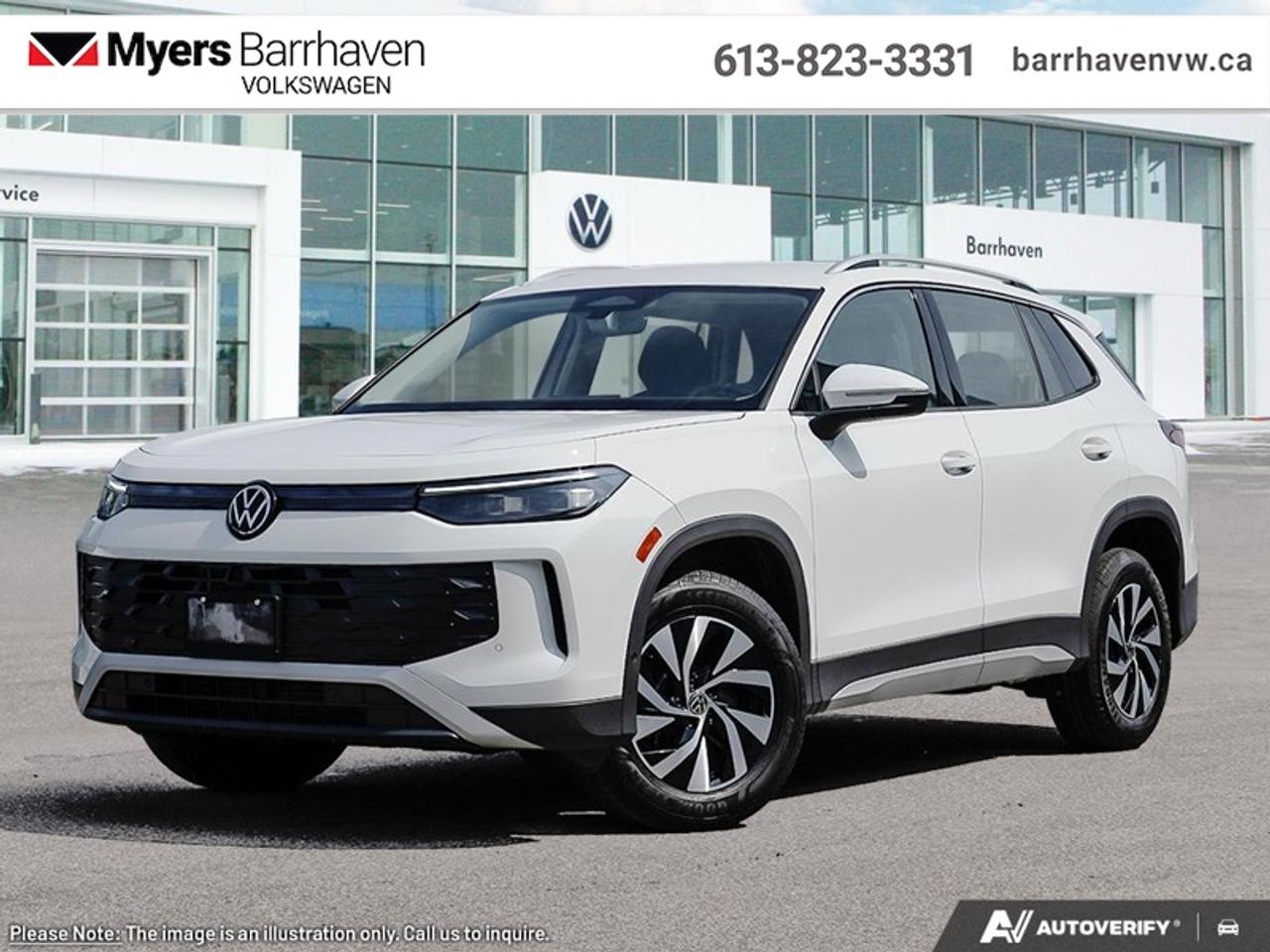 <b>Wireless Charging,  Heated Seats,  Heated Steering Wheel,  Adaptive Cruise Control,  Remote Start!</b><br> <br> The 2026 Volkswagen Tiguan stands out with its confident stance, sculpted exterior and refined character that elevate every drive.<br> <br>From the outside, the 2026 Volkswagen Tiguan makes a bold impression with its upright proportions, sharp body lines and modern lighting elements that reflect Volkswagens evolving design language. Inside, the cabin highlights quality materials, intuitive connectivity and seating designed to comfortably accommodate passengers and gear. With its refined look, intelligent features and Volkswagens reputation for engineering, the Tiguan delivers a well-balanced and engaging compact SUV experience.<br> <br>This Pure White SUV has an Automatic transmission and is powered by a 201HP 2.0L 4 Cylinder Engine. <br> <br> Our Tiguans trim level is Trendline. Standard features include heated front seats with a heated steering wheel, adaptive cruise control, remote engine start, wireless device charging, and a 12.9-inch infotainment screen with wireless Apple CarPlay and Android Auto. Safety features also include lane keep assist with lane departure warning, collision mitigation, blind spot alert, and front and rear parking sensors. This vehicle has been upgraded with the following features: Wireless Charging, Heated Seats, Heated Steering Wheel, Adaptive Cruise Control, Remote Start, Lane Keep Assist, Blind Spot Detection.<br><br> <br>To apply right now for financing use this link: <a href=https://www.barrhavenvw.ca/financing-request/ target=_blank>https://www.barrhavenvw.ca/financing-request/</a><br> <br/>0% financing for 24 months. 2.99% financing for 84 months. <br> Buy this vehicle now for the lowest bi-weekly payment of <b>$260.78</b> with $0 down for 84 months @ 2.99% APR O.A.C. ( Plus applicable taxes - $840 Doc fee. Cash purchase selling price includes: Tire Stewardship ($20.00), OMVIC Fee ($12.50). (HST) are extra. (HST), licence, insurance & registration not included. **Rebates may not apply to all purchase types. Conditions varysee dealer for details. ). Incentives expire 2026-08-31. See dealer for details. <br> <br> <br>LEASING:<br><br>Estimated Lease Payment: $197 bi-weekly <br>Payment based on 2.49% lease financing for 48 months with $0 down payment on approved credit. Total obligation $20,527. Mileage allowance of 16,000 KM/year. Offer expires 2026-08-31.<br><br><br>We are your premier Volkswagen dealership in the region. If youre looking for a new Volkswagen or a car, check out Barrhaven Volkswagens new, pre-owned, and certified pre-owned Volkswagen inventories. We have the complete lineup of new Volkswagen vehicles in stock like the GTI, Golf R, Jetta, Tiguan, Atlas Cross Sport, Volkswagen ID.4 electric vehicle, and Atlas. If you cant find the Volkswagen model youre looking for in the colour that you want, feel free to contact us and well be happy to find it for you. If youre in the market for pre-owned cars, make sure you check out our inventory. If you see a car that you like, contact 844-914-4805 to schedule a test drive.<br> Come by and check out our fleet of 40+ used cars and trucks and 110+ new cars and trucks for sale in Nepean.  o~o