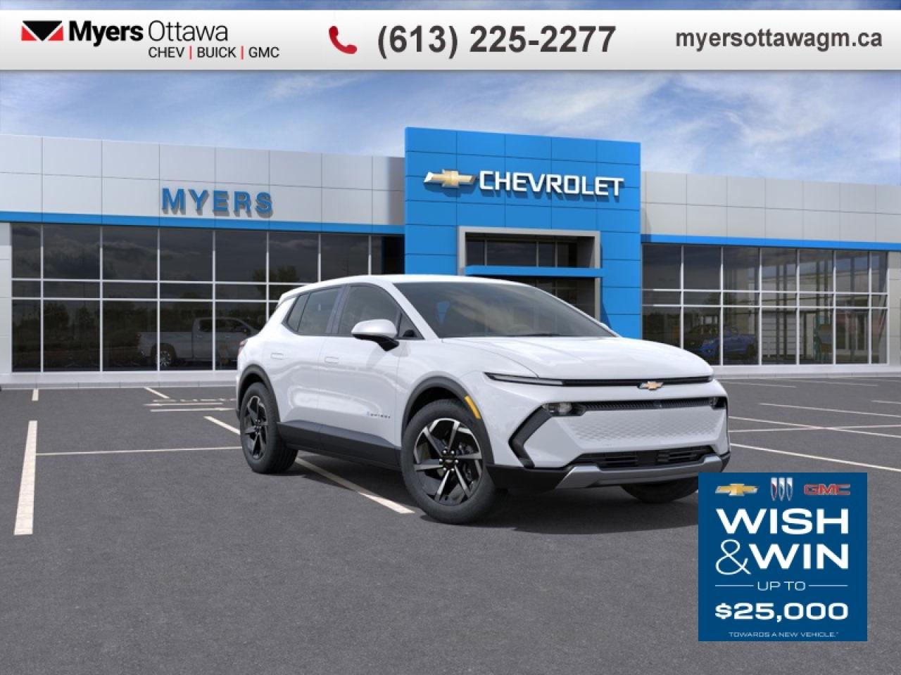 <br> <br>  With smooth, quiet performance and cutting-edge technology, it makes every journey feel modern and composed. <br> <br>The 2026 Chevrolet Equinox EV stands at the crossroads of practicality and forward-thinking design, offering an electric SUV that fits seamlessly into everyday life. Inside, youll find refined comfort, modern tech, and thoughtful space for both people and cargo. With its smooth drive, advanced safety features, and responsive engineering, the Equinox EV redefines what it means to choose electric without compromise.<br> <br> This summit white SUV  has an automatic transmission.<br> <br> Our Equinox EVs trim level is LT. Standard features include adaptive cruise control, a power liftgate for rear cargo access, blind spot detection and dual-zone climate control, front heated seats with lumbar support, remote engine start, remote start, and a 17.7inch infotainment touchscreen with Google Automotive services. Safety on the road is assured with automatic emergency braking, forward collision alert, lane keep assist with lane departure warning, front and rear park assist, and front pedestrian braking. This vehicle has been upgraded with the following features: Adaptive Cruise Control,  Power Liftgate,  Blind Spot Detection,  Climate Control,  Heated Seats,  Android Auto,  Remote Start. <br><br> <br>To apply right now for financing use this link : <a href=https://creditonline.dealertrack.ca/Web/Default.aspx?Token=b35bf617-8dfe-4a3a-b6ae-b4e858efb71d&Lang=en target=_blank>https://creditonline.dealertrack.ca/Web/Default.aspx?Token=b35bf617-8dfe-4a3a-b6ae-b4e858efb71d&Lang=en</a><br><br> <br/>    3.99% financing for 84 months. <br> Buy this vehicle now for the lowest bi-weekly payment of <b>$357.16</b> with $0 down for 84 months @ 3.99% APR O.A.C. ( taxes included, **Rebates may not be applicable on all purchase types [cash, lease, or finance]. Eligibility and conditions may vary. Please see dealer for full details and confirmation of eligibility.   ).  Incentives expire 2026-01-02.  See dealer for details. <br> <br><br> Come by and check out our fleet of 50+ used cars and trucks and 180+ new cars and trucks for sale in Ottawa.  o~o