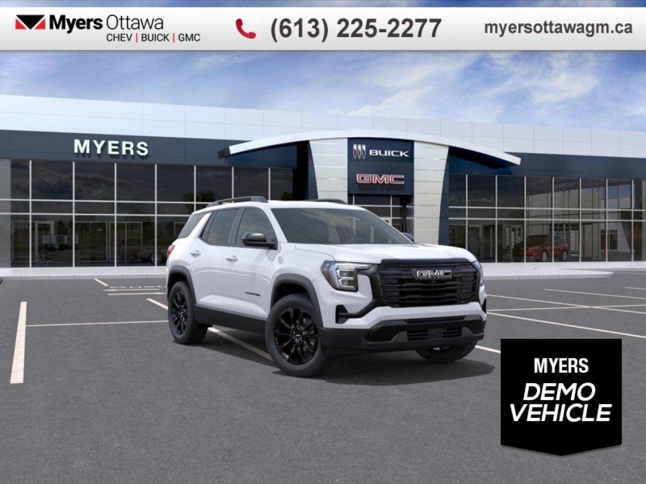 <br> <br>UPGRADES INCLUDE- BLACK EDITION- BLACK 19 WHEELS, BLACK GRILL AND BADGES, AWD, CORETEC INTERIOR, POWER HEATED AND COOLED SEATS, 2ND ROW HEATED SEATS <br> <br>From endless details that drastically improve this SUVs usability, to striking style and amazing capability, this 2026 Terrain is exactly what you expect from a GMC SUV. The interior has a clean design, with upscale materials like soft-touch surfaces and premium trim. You cant go wrong with this SUV for all your family hauling needs.<br> <br> This summit white SUV  has an automatic transmission and is powered by a  175HP 1.5L 4 Cylinder Engine.<br> <br> Our Terrains trim level is Elevation AWD. This trim blends comfort, advanced technology, and comprehensive safety features. The Driver Convenience Package adds remote start, heated front seats, a heated steering wheel, illuminated vanity mirrors, and express-up/down driver windows, while a 15 Premium Infotainment System with Google Built-In, wireless Apple CarPlay/Android Auto, 5G connectivity, SiriusXM with 360L, and a Wi-Fi hotspot keep passengers connected and entertained. Premium cloth bucket seats, adaptive cruise control, multiple USB ports, keyless start, rear air vents, active noise cancellation, Enhanced Automatic Emergency Braking, Blind Zone Steering Assist, Lane Keep Assist, Rear Cross Traffic Braking, Teen Driver mode, HD Rear Vision Camera, and OnStar services provide a secure and convenient driving experience. This vehicle has been upgraded with the following features: Premium Package, Convenience Group. <br><br> <br>To apply right now for financing use this link: <a href=https://creditonline.dealertrack.ca/Web/Default.aspx?Token=b35bf617-8dfe-4a3a-b6ae-b4e858efb71d&Lang=en target=_blank>https://creditonline.dealertrack.ca/Web/Default.aspx?Token=b35bf617-8dfe-4a3a-b6ae-b4e858efb71d&Lang=en</a><br><br> <br/>    4.79% financing for 84 months. <br> Buy this vehicle now for the lowest bi-weekly payment of <b>$347.83</b> with $0 down for 84 months @ 4.79% APR O.A.C. ( taxes included, **Rebates may not be applicable on all purchase types [cash, lease, or finance]. Eligibility and conditions may vary. Please see dealer for full details and confirmation of eligibility.   ).  Incentives expire 2026-02-02.  See dealer for details. <br> <br><br> Come by and check out our fleet of 50+ used cars and trucks and 190+ new cars and trucks for sale in Ottawa.  o~o