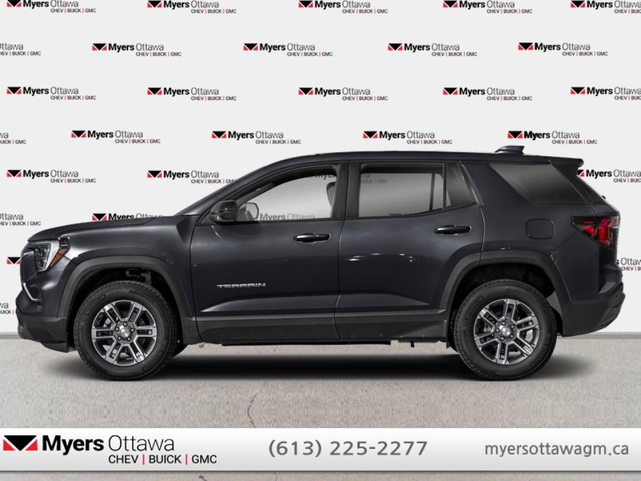 Compare at $34574 - Myers Cadillac is just $33567! <br> <br>JUST IN - 2025 TERRAIN ELEVATION AWD- STERLING GREY ON BLACK-  LEATHER, SUNROOF, REMOTE START, REAR CAMERA, CARPLAY, HEATED SEATS, HEATED STEERING WHEEL, ALLOY WHEELS, POWER LIFGATE, POWER PASSENGER SEAT, HEATED REAR SEATS, GOOGLE MAPS, CERTIFIED, NO ADMIN FEES, NON SMOKER, CLEAN CARFAX<br> <br>To apply right now for financing use this link : <a href=https://creditonline.dealertrack.ca/Web/Default.aspx?Token=b35bf617-8dfe-4a3a-b6ae-b4e858efb71d&Lang=en target=_blank>https://creditonline.dealertrack.ca/Web/Default.aspx?Token=b35bf617-8dfe-4a3a-b6ae-b4e858efb71d&Lang=en</a><br><br> <br/><br>All prices include Admin fee and Etching Registration, applicable Taxes and licensing fees are extra.<br>*LIFETIME ENGINE TRANSMISSION WARRANTY NOT AVAILABLE ON VEHICLES WITH KMS EXCEEDING 140,000KM, VEHICLES 8 YEARS & OLDER, OR HIGHLINE BRAND VEHICLE(eg. BMW, INFINITI. CADILLAC, LEXUS...)<br> Come by and check out our fleet of 50+ used cars and trucks and 180+ new cars and trucks for sale in Ottawa.  o~o