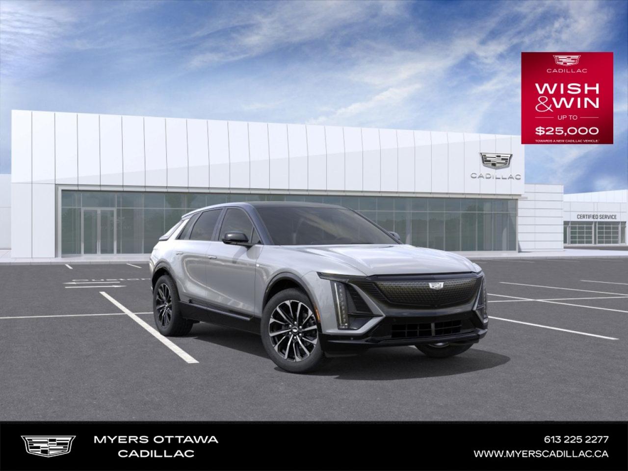 <br> <br>SPORT AWD, 19.2 KW CHARGE MODULE, SUPER CRUISE, LOADED IN STOCK READY TO ROLL! 500 KM RANGE<br> <br>The 2026 Cadillac LYRIQ represents Cadillacs vision of electric luxury, combining modern craftsmanship with purposeful design and advanced engineering. Inside, the LYRIQ features premium materials, intuitive connectivity and a serene environment crafted for comfort and elegance. With its refined styling, intelligent features and full-electric capability, the LYRIQ sets a new benchmark for upscale SUVs.<br> <br> This argent silver metallic SUV  has an automatic transmission.<br><br> <br/>    1.99% financing for 84 months. <br> Buy this vehicle now for the lowest bi-weekly payment of <b>$473.54</b> with $0 down for 84 months @ 1.99% APR O.A.C. ( Plus applicable taxes -  **Rebates may not be applicable on all purchase types [cash, lease, or finance]. Eligibility and conditions may vary. Please see dealer for full details and confirmation of eligibility.   ).  Incentives expire 2026-01-02.  See dealer for details. <br> <br> o~o
