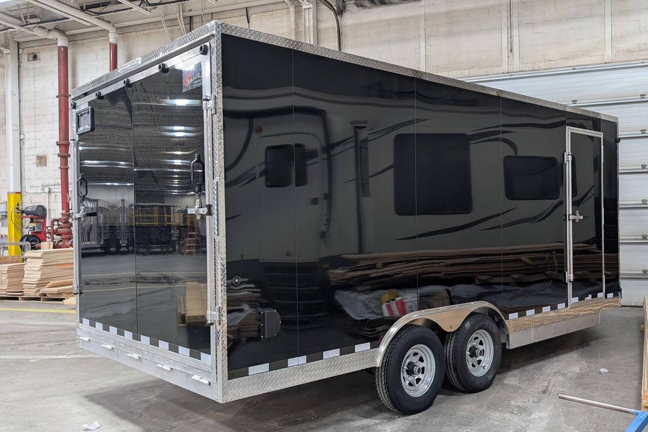 2025 Canadian Trailer Company 8.5X18 V-Nose Cargo Trailer Aluminum Tandem Axle Photo8