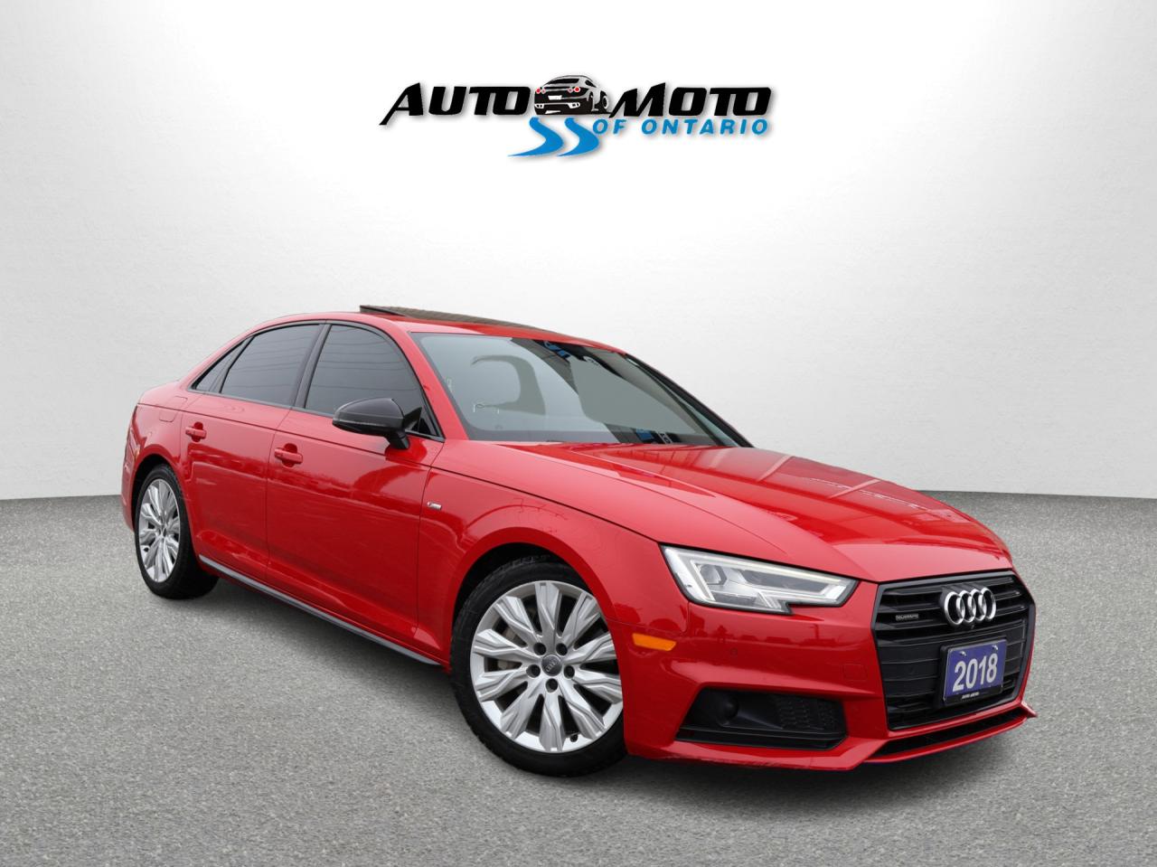 2018 Audi A4 TECH S-LINE AWD CERTIFIED *AUDI MAINTAIN* CAMERA NAV BLUETOOTH LEATHER HEATED SEATS SUNROOF CRUISE ALLOYS Photo