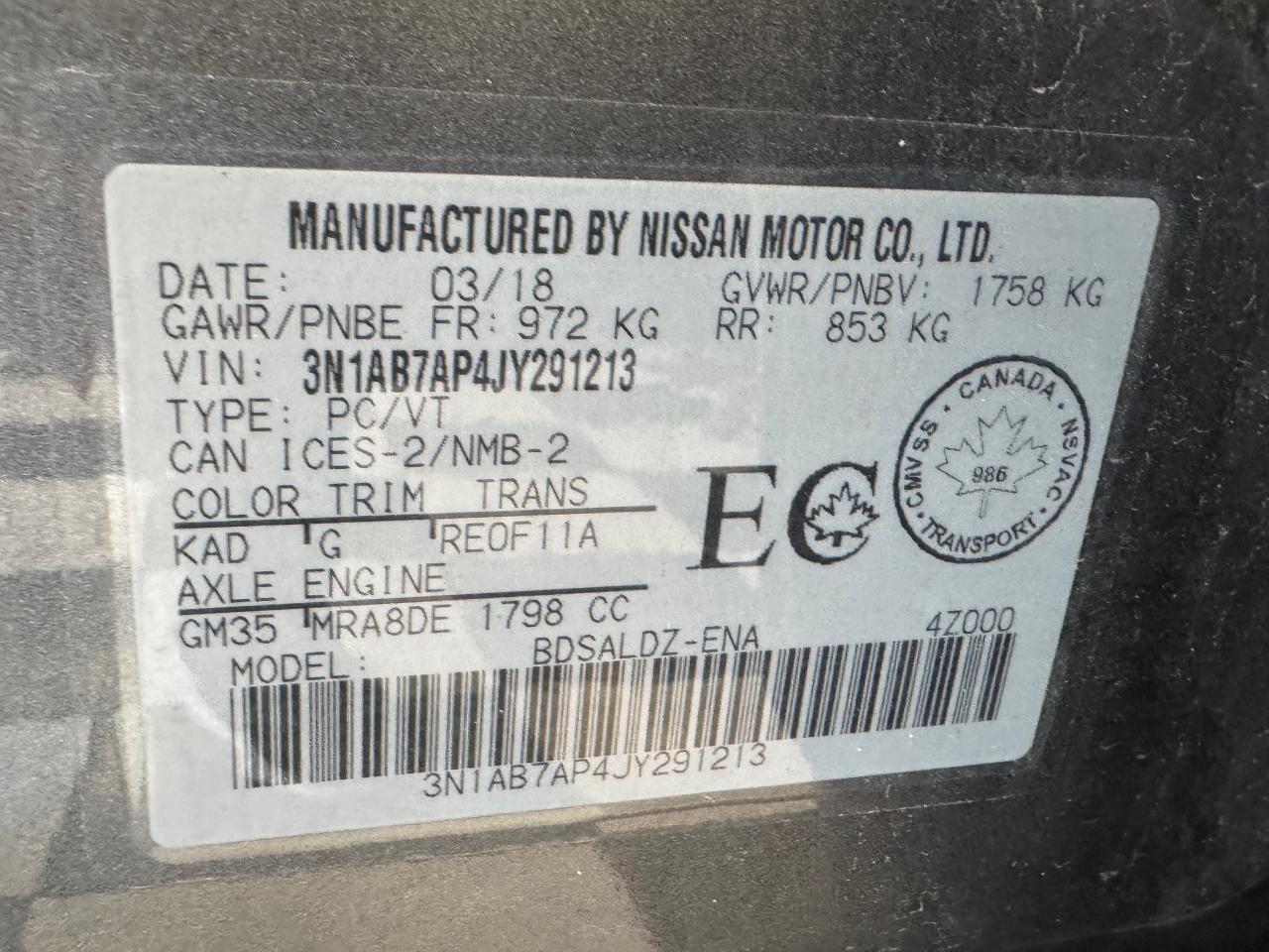 2018 Nissan Sentra SV+Camera+Heated Seats+A/C! Photo