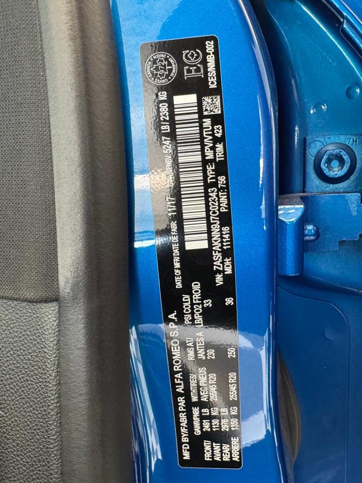 2018 Alfa Romeo Stelvio TI SPORT AWD+New Tires+Brakes+CLEAN CARFAX Photo