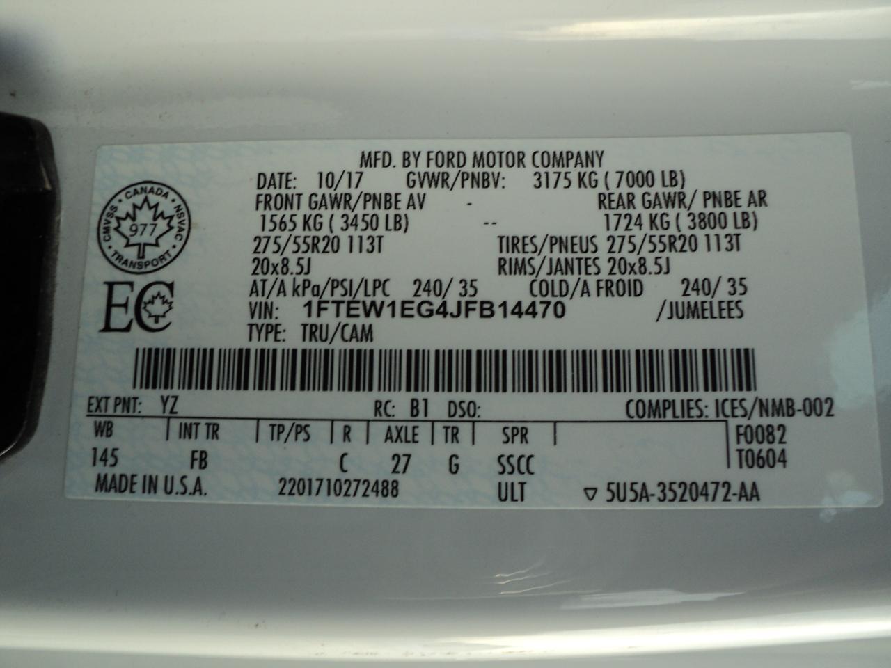 2018 Ford F-150 XLT SuperCrew 4WD 3.5L6cyl  5.5' Box HeatedSeats Photo