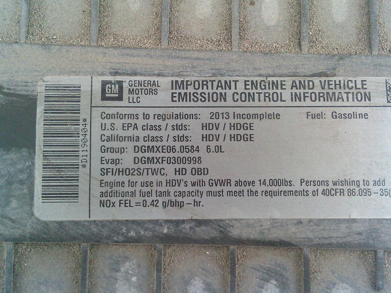 2013 Chevrolet Express Commercial Cutaway 4500 159  WB Photo