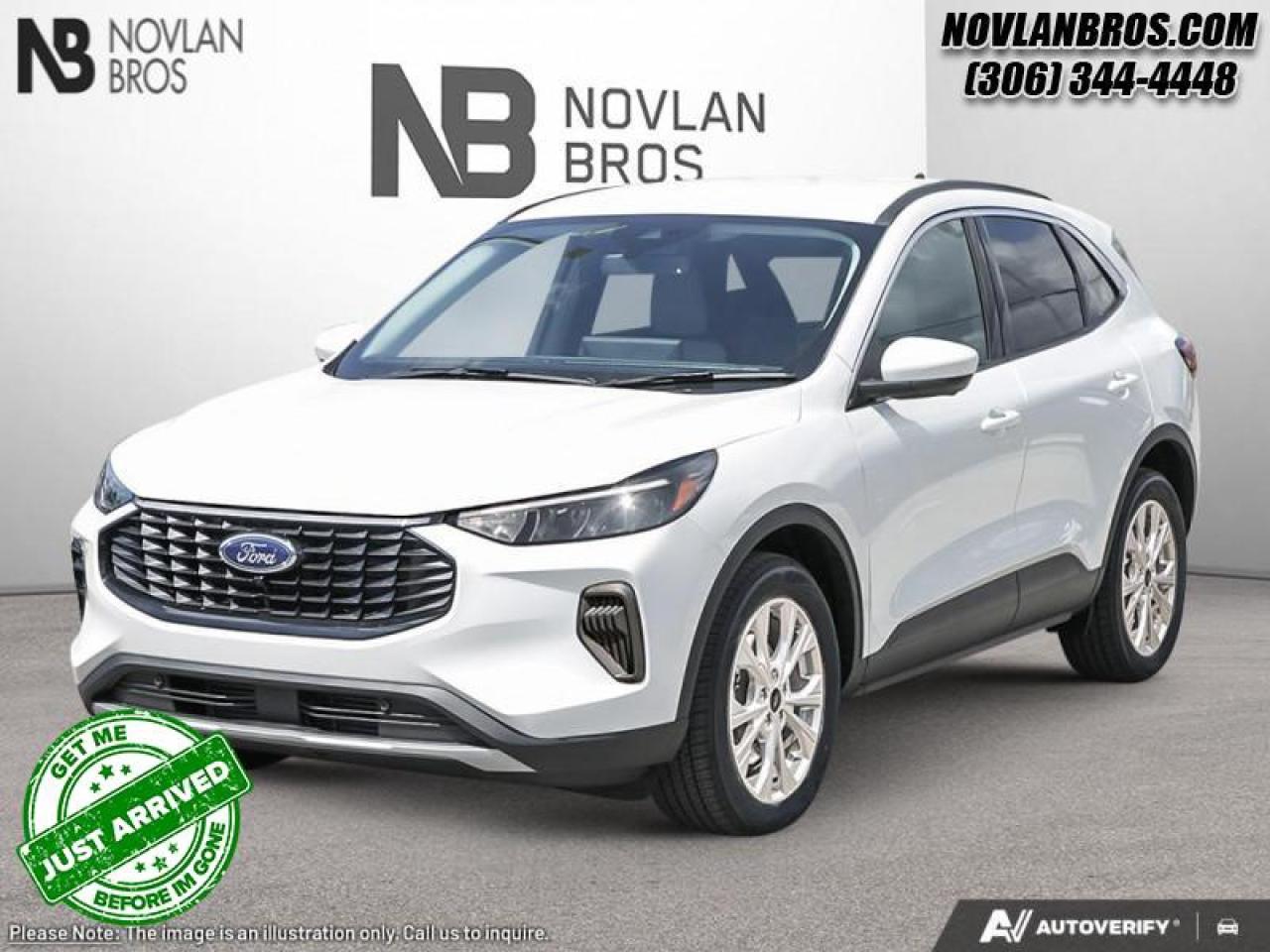 <b>Tech Package!</b><br> <br> <br> <br>Check out our great inventory of new vehicles at Novlan Brothers!<br> <br>  With limitless capability, this Ford Escape is ready for wherever your next adventure takes you. <br> <br>This Ford Escape was built for an active lifestyle and offers plenty of options for you to hit the road in your own individual style. Whether you need a family SUV for soccer practice, a capable adventure vehicle, or both, the versatile Ford Escape has you covered. Built for those who live on the go, the 2025 Ford Escape is made to be unstoppable.<br> <br> This oxford white SUV  has a 8 speed automatic transmission and is powered by a  180HP 1.5L 3 Cylinder Engine.<br> <br> Our Escapes trim level is Active. Immensely practical and stylish, this Ford Escape Active packs amazing standard features such as a power-operated liftgate for rear cargo access, LED headlights with automatic high beams, an 8-inch infotainment screen powered by SYNC 4 with wireless Apple CarPlay and Android Auto, FordPass Connect with 4G mobile internet hotspot access, and proximity keyless entry with push button start. Road safety features include blind spot detection, pre-collision assist with automatic emergency braking and a back-up camera, lane keeping assist, lane departure warning, and front and rear collision mitigation. Additional features include dual-zone climate control, front and rear cupholders, smart device remote engine start, and even more. This vehicle has been upgraded with the following features: Tech Package. <br><br> View the original window sticker for this vehicle with this url <b><a href=http://www.windowsticker.forddirect.com/windowsticker.pdf?vin=1FMCU9GN1SUB63562 target=_blank>http://www.windowsticker.forddirect.com/windowsticker.pdf?vin=1FMCU9GN1SUB63562</a></b>.<br> <br>To apply right now for financing use this link: <a href=http://novlanbros.com/credit/ target=_blank>http://novlanbros.com/credit/</a><br><br> <br/> Weve discounted this vehicle $2295. Total  rebate of $4000 is reflected in the price.   5.99% financing for 84 months. <br> Payments from <b>$528.93</b> monthly with $0 down for 84 months @ 5.99% APR O.A.C. ( Plus applicable taxes -  Plus applicable fees   ).  Incentives expire 2026-01-02.  See dealer for details. <br> <br><br> Come by and check out our fleet of 20+ used cars and trucks and 50+ new cars and trucks for sale in Paradise Hill.  o~o