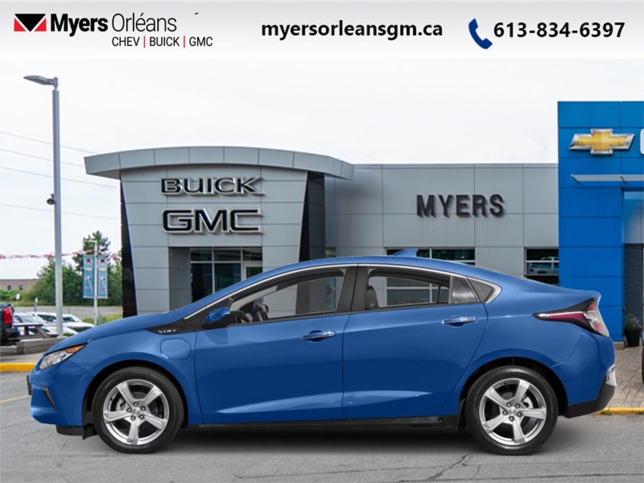 <b>Remote Start, Rear Vision Camera, Bluetooth, Sirius XM, Aluminum Wheels, Air Conditioning </b><br> <br>   This Chevy Volt is an affordable, well-appointed, gas-sipping plug-in hybrid. This 2017 Chevrolet Volt is fresh on our lot in Orleans. <br> <br>Go green with this comfortable, stylish Chevy Volt plug-in hybrid. It offers a range of up to 85 electric kilometres on a full charge. A gas engine is there when you need it so this Volt doesnt carry the range anxiety that fully-electric cars do. With impeccable style and advanced EV technology, going green doesnt get any more revolutionary than this. This  hatchback has 132,733 kms. Its blue in colour. It has an automatic transmission and is powered by a  149HP 1.5L 4 Cylinder Engine. It may have some remaining factory warranty, please check with dealer for details. <br> <br> Our Volts trim level is LT. This 2017 Volt LT comes with a long list of standard equipment such as a Voltec propulsion system, 17 inch aluminum wheels with low rolling resistance tires, automatic climate control, an 8 inch colour touchscreen display, Chevrolet Mylink, bluetooth connectivity, SiriusXM, keyless access, remote vehicle start, LED low beam headlights, a rear vision camera plus much more. <br> <br>To apply right now for financing use this link: <a href=https://www.myersorleansgm.ca/FinancePreQualForm target=_blank>https://www.myersorleansgm.ca/FinancePreQualForm</a><br><br> <br/><br> Buy this vehicle now for the lowest bi-weekly payment of <b>$139.46</b> with $0 down for 48 months @ 9.99% APR O.A.C. ( Plus applicable taxes -  Plus applicable fees   ).  See dealer for details. <br> <br>*MYERS LIFETIME ENGINE AND TRANSMISSION COVERAGE CERTIFICATE NOT AVAILABLE ON VEHICLES WITH KMS EXCEEDING 140,000KM, VEHICLES 8 YEARS & OLDER, OR HIGHLINE BRAND VEHICLE(eg. BMW, INFINITI. CADILLAC, LEXUS...)<br> Come by and check out our fleet of 40+ used cars and trucks and 200+ new cars and trucks for sale in Orleans.  o~o