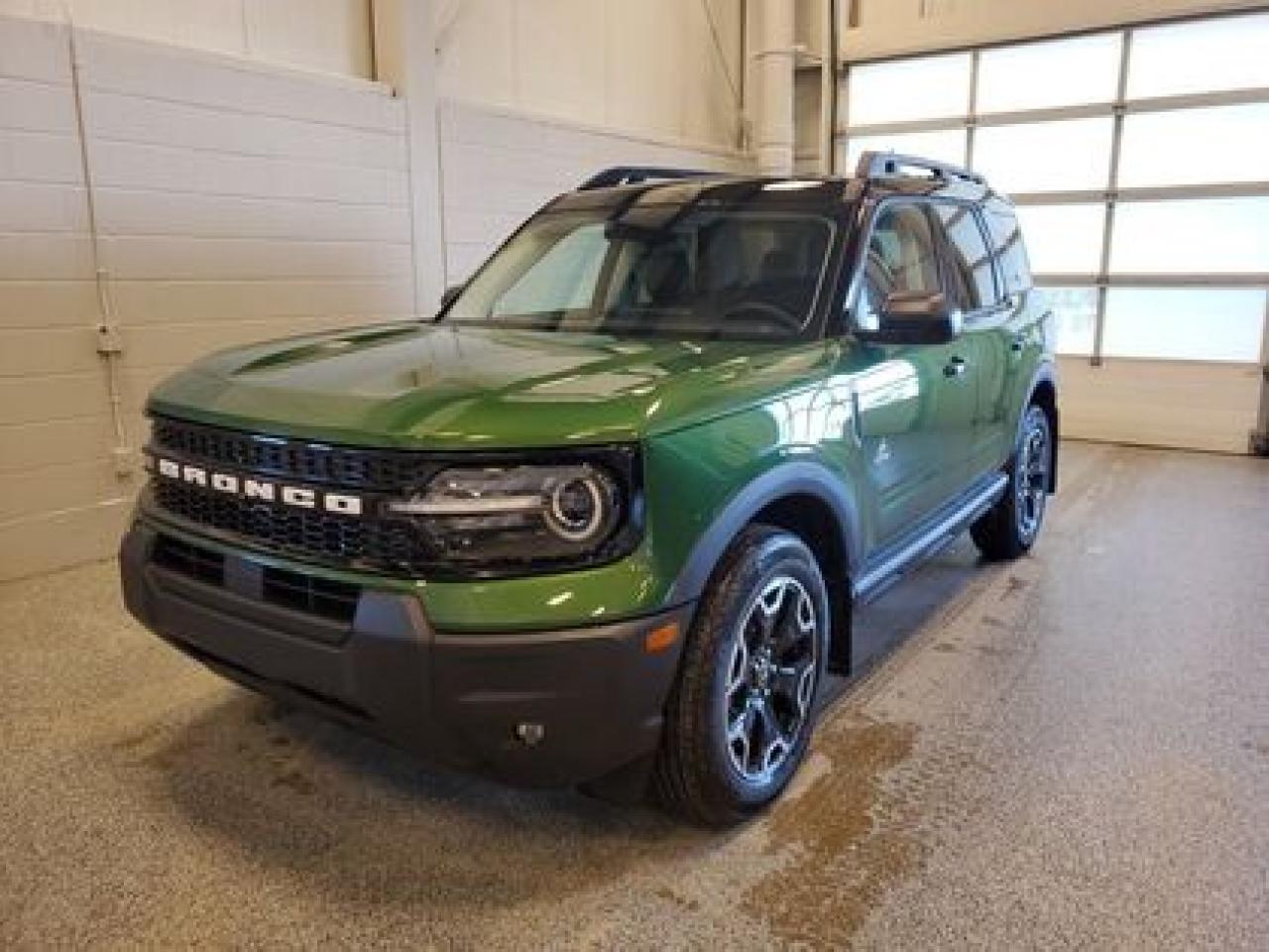 This all-new 2025 Ford Bronco Sport Outer Banks 300A shines in Eruption Green Metallic. This 5-passenger compact SUV is powered by the 1.5L EcoBoost® engine, delivering 181 horsepower and 190 lb-ft of torque. With an 8-speed automatic transmission and Auto Start-Stop Technology, it offers a smooth yet efficient drive, ideal for city commutes or highway adventures.

Key Features:
Premium-Trimmed Sport Contour Heated Front Seats
Premium-Wrapped Heated Steering Wheel
Rear Parking Sensors
Memory Drivers Seat and Side Mirrors
6-Way Power Passenger Seat
Push-Button Start
SYNC® 4 with a 13.2-inch Center Display, Wireless Apple CarPlay® and Android Auto
18 Machined-Face Ebony Black-Painted Aluminum Wheels
Dual-Zone Electronic Automatic Temperature Control
Terrain Management System with 5 G.O.A.T. Modes (Normal, ECO, Sport, Slippery, Off-Road)
LED Headlights, Fog Lights, and Signature Lights
FordPass® Connect with Remote Start

Moose Jaw Ford, conveniently located at 1010 North Service Road in Moose Jaw, is your trusted destination for all your automotive needs. With an impressive 4.8-star Google rating from nearly 1,500 reviews, we are proud to deliver an exceptional vehicle-buying experience tailored just for you. Our Moose Jaw Motives set us apart, offering unbeatable value like half-priced oil changes for life on pre-owned vehicles, one year of key and remote protection, and one year of tire and rim protection. Enjoy peace of mind with every purchase. At Moose Jaw Ford, were committed to driving positive change in our community by combining exceptional service, high-quality vehicles, and a guest-first approach. Visit us today!