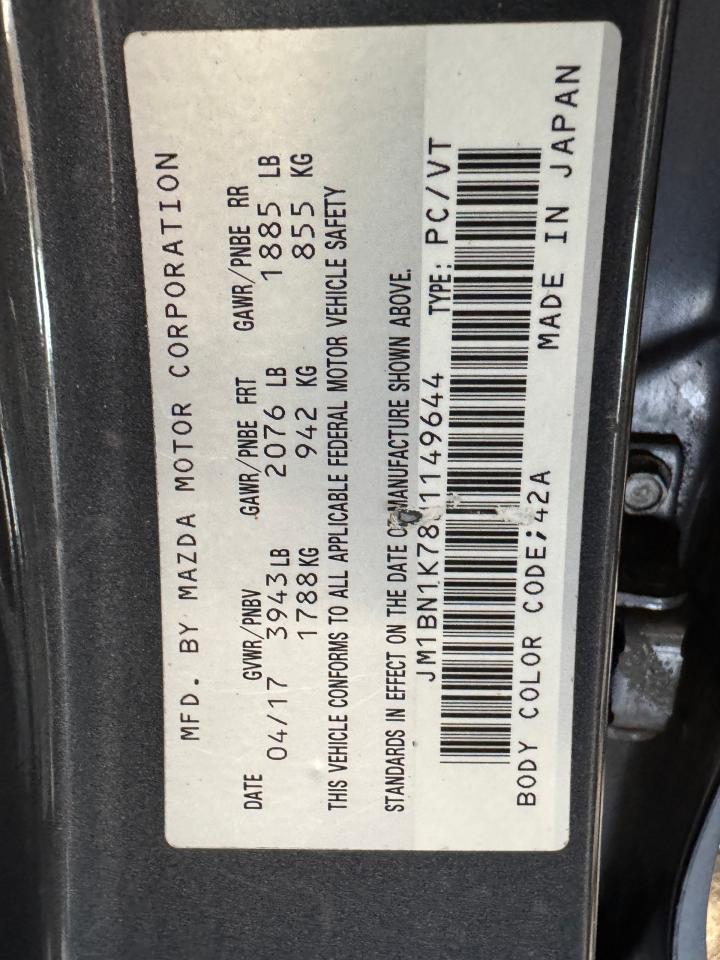 2017 Mazda MAZDA3 GX+Camera+New Tires+New Brakes+A/C+6 SPEED Photo