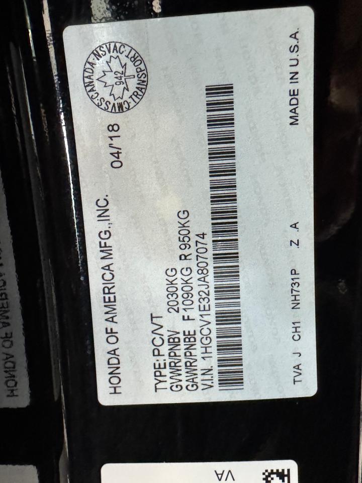 2018 Honda Accord Sport Manual+New Tires+Alloys+Adaptive Cruise+A/C Photo