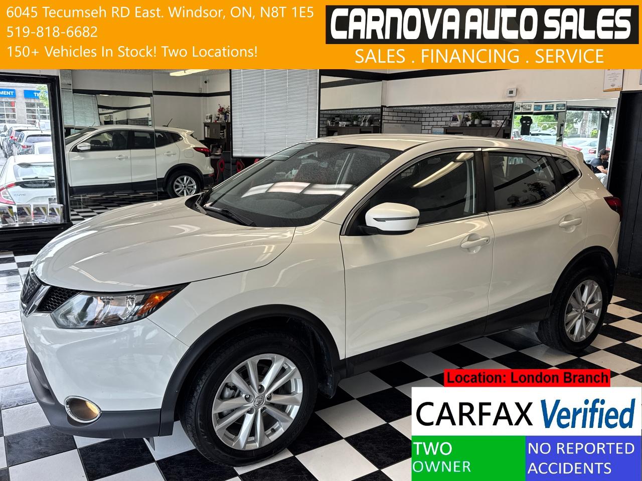 2018 Nissan Qashqai S+Camera+Heated Seats+A/C+CLEAN CARFAX Photo0