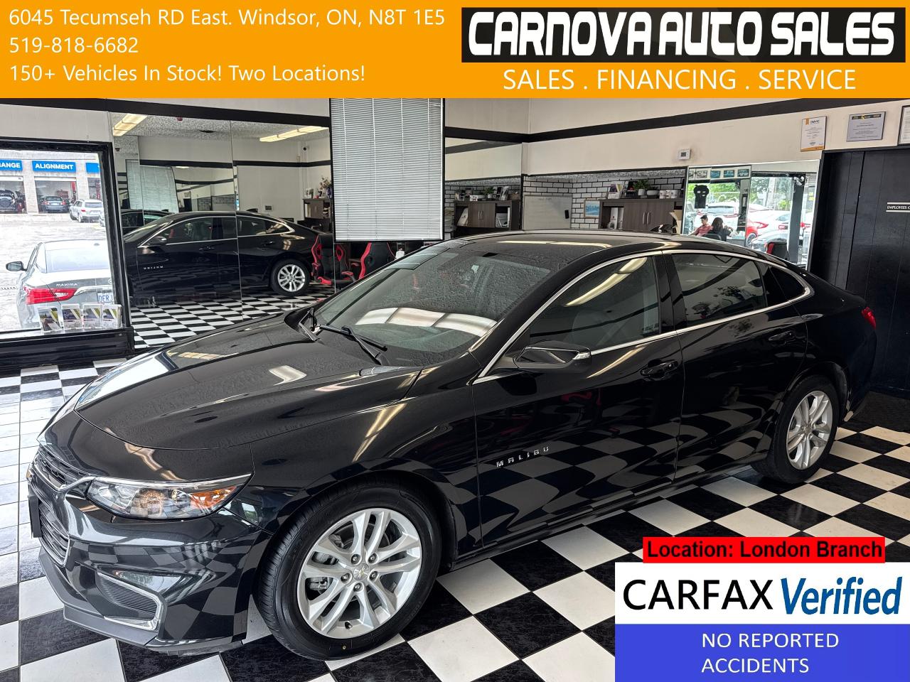 2018 Chevrolet Malibu LT+New Tires+Brakes+Remote Start+CLEAN CARFAX Photo0