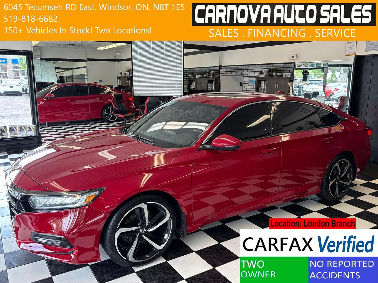 2018 Honda Accord Sport+New Brakes+Adaptive Cruise+CLEAN CARFAX Photo0