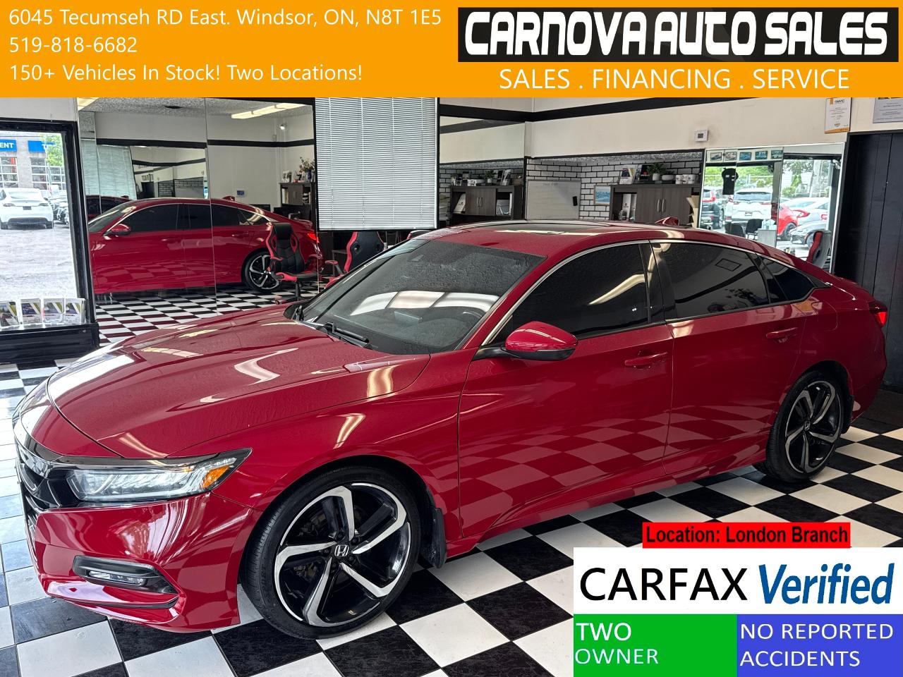 2018 Honda Accord Sport+New Brakes+Adaptive Cruise+CLEAN CARFAX Photo0