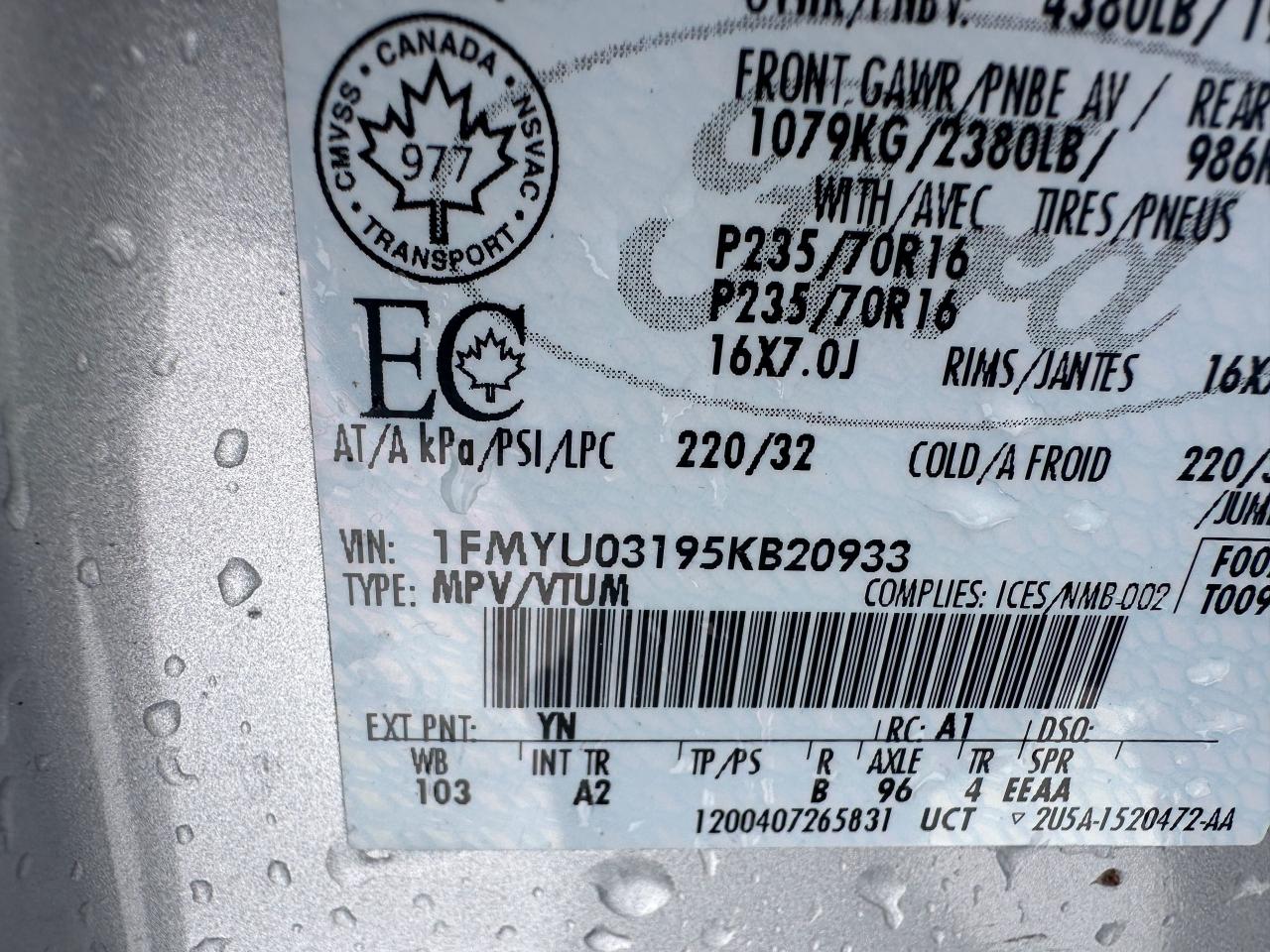 2005 Ford Escape XLT, V6, GREAT SHAPE, ONLY 187KMS, AS IS SPECIAL Photo