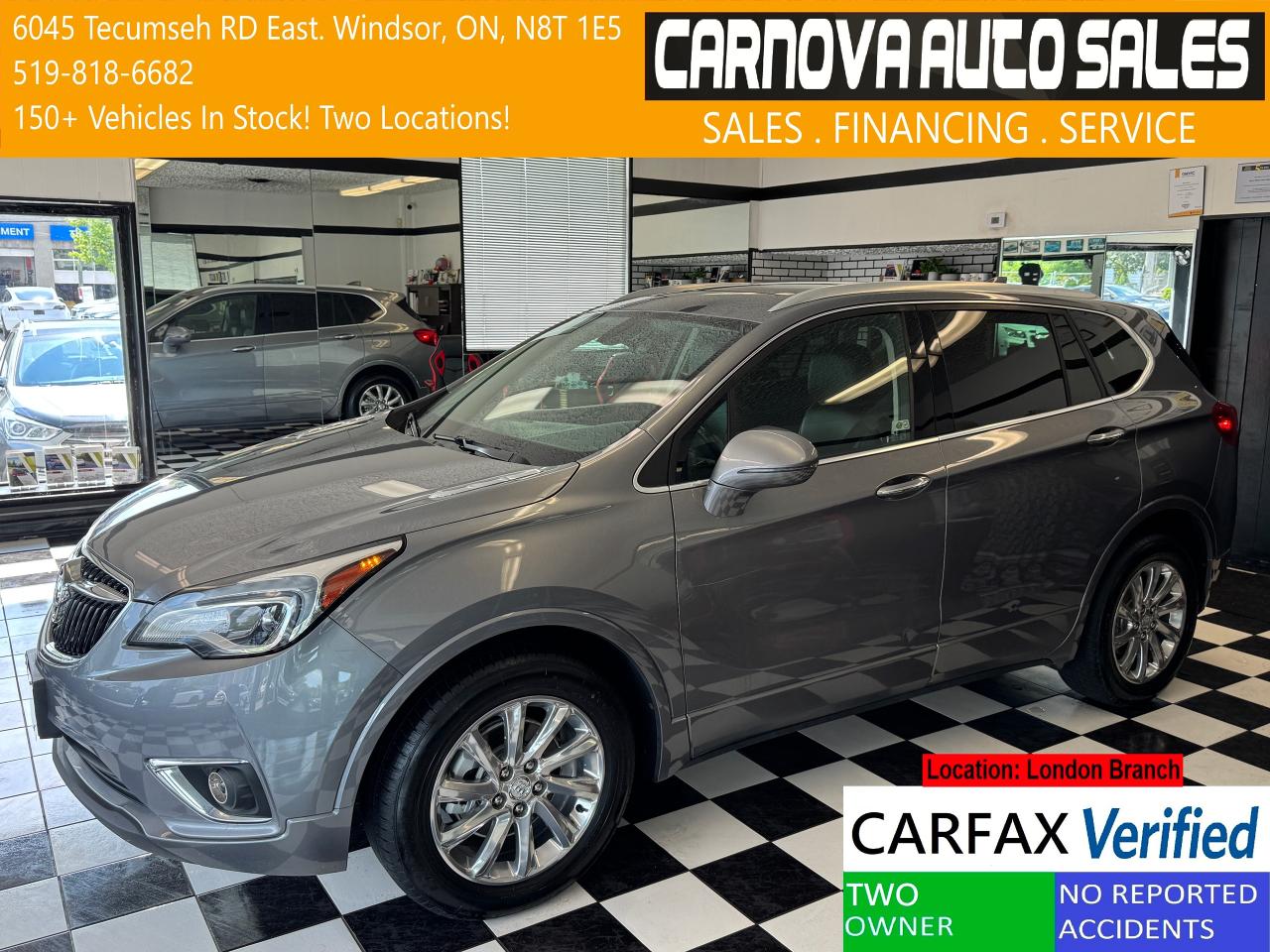 2019 Buick Envision AWD Essence+Roof+Leather+ApplePlay+CLEAN CARFAX Photo0