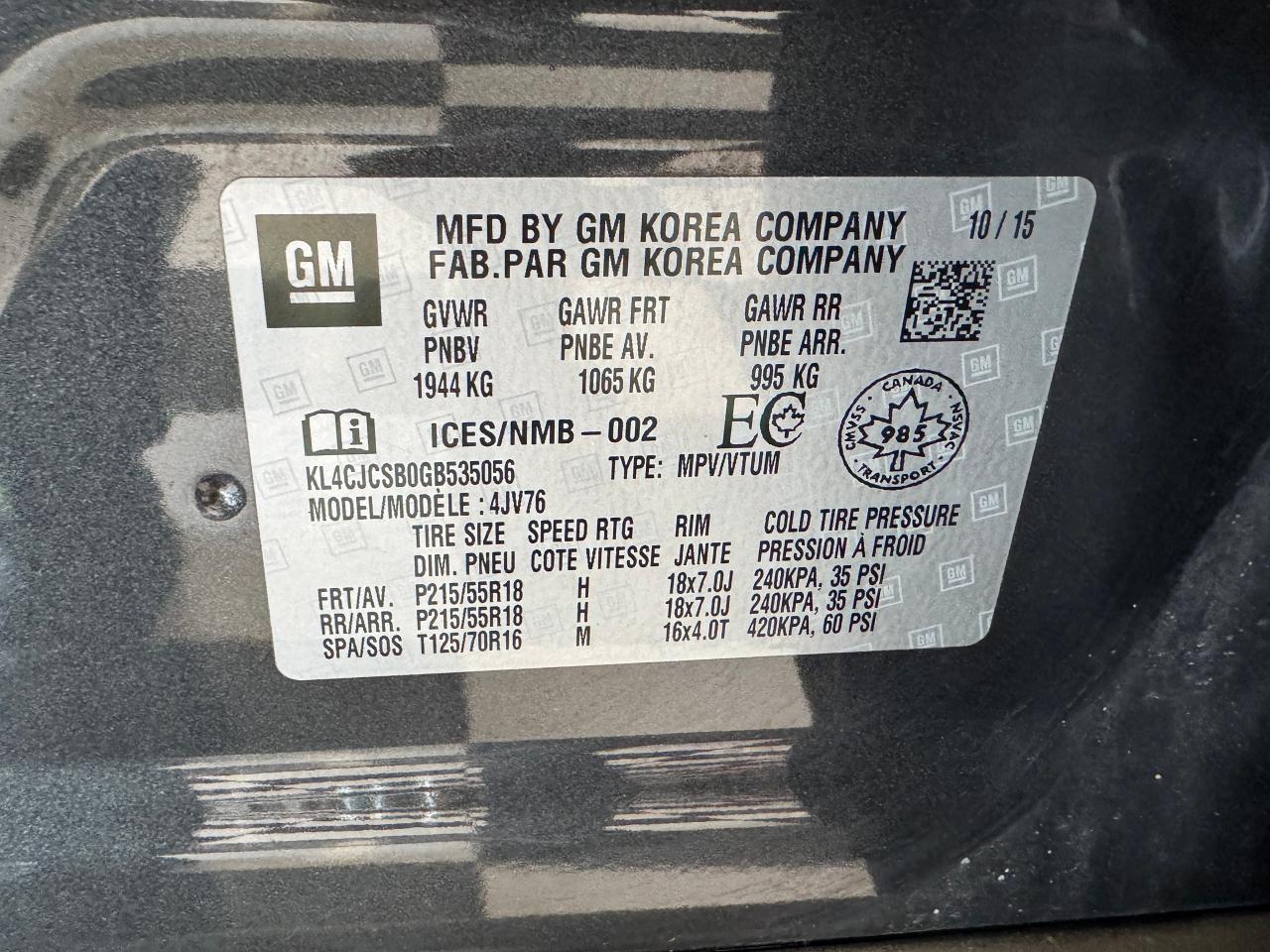 2016 Buick Encore Leather+New Tires+Brakes+Camera+Heated Seats Photo