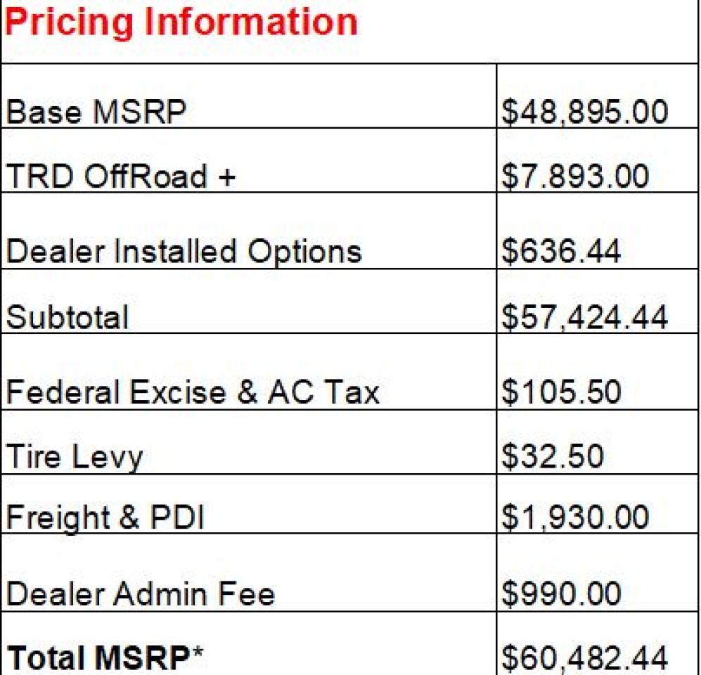 2026 Toyota Tacoma TRD Offroad + Photo1
