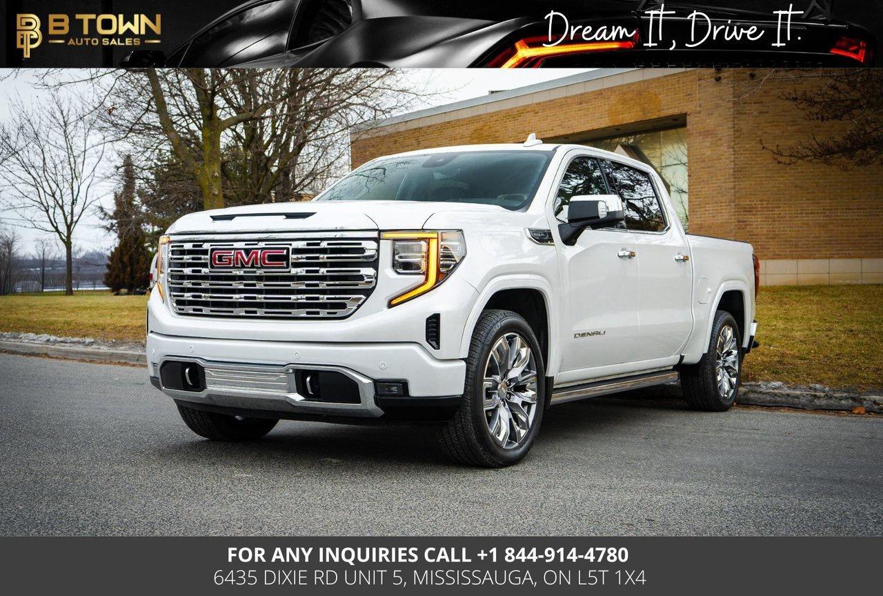 <h3 data-start=184 data-end=246><strong data-start=188 data-end=246>2025 GMC Sierra 1500 Denali &mdash; Premium Full-Size Pickup</strong></h3>
<p data-start=248 data-end=430>Finished in bold premium styling, this <strong data-start=287 data-end=318>2025 GMC Sierra 1500 Denali</strong> blends luxury, capability, and advanced tech with the rugged versatility you expect from a full-size GMC truck.

BUY WITH CONFIDENCE at B TOWN AUTO SALES, we assure you to provide HONEST CUSTOMER SERVICE and your experience is going to be unparalleled.




Financing & Leasing Available. We get you the lowest finance rates, AS LOW AS 6.36% O.A.C. with flexible options tailored to your needs.




$999 financing fee conditions may apply*




Open 7 days a week at 6435 Dixie Rd Unit 5, Mississauga, ON L5T 1X4.




We serve all of Canada with shipping available Nationwide and Overseas - Facetime/Video Call On Demand.




Special financing price:$77,788 *

Cash Price:$79,288*




HST and Licensing will be extra.




Best Extended Warranty Program also available for High-End vehicles. All Your Trade-ins are welcome .




We approve everyone - Good-Bad Credit, Newcomers. Our partnership with major premier Canadian lending institutions is based upon trust & conviction to serve the customer in the best

possible way.