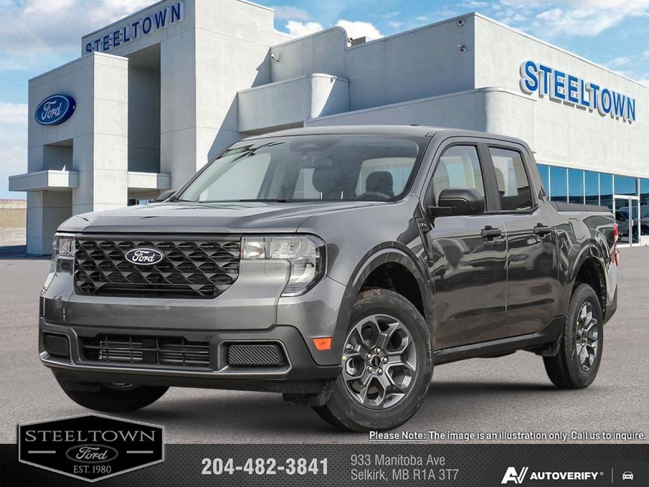 <b>FordPass Connect,  Apple CarPlay,  Android Auto,  Pre-Collision Assist,  Lane Keep Assist!</b><br> <br> <br> <br>We value your TIME, we wont waste it or your gas is on us!   We offer extended test drives and if you cant make it out to us we will come straight to you!<br> <br>The 2026 Ford Maverick features advanced driver-assist systems and intuitive technology to enhance every drive. <br> <br>The 2026 Ford Maverick balances the utility of a pickup with the size and maneuverability tailored for daily use and light-duty tasks. Inside, the cabin features thoughtful materials, simple modern tech and seating designed to support every passenger comfortably. With its versatile footprint, confident styling and Fords reputation for dependability, the Maverick stands out as a smart choice for lifestyle-driven truck buyers.<br> <br>This Carbonized Grey Metallic Crew Cab 4X4 pickup has an Automatic transmission and is powered by a 191HP 2.5L 4 Cylinder Engine. <br> <br> Our Mavericks trim level is XLT. This hybrid pickup blends efficiency and versatility, pairing a lithium-ion battery with regenerative braking and a 1,400 lb maximum payload to handle both daily drives and demanding tasks with ease. Inside, it features a spacious cabin with cloth bucket seats, a 13.2 SYNC 4 touchscreen, wireless Apple CarPlay and Android Auto, SiriusXM, Bluetooth, 5G Wi-Fi hotspot, and smart storage solutions for both passengers and gear. Safety is prioritized with Pre-Collision Assist with pedestrian detection, lane-keeping aid, driver monitoring, cross-traffic mitigation, multiple airbags including curtain and knee protection, rear child safety locks, and Fords advanced stability and traction systems for confident driving in all conditions. This vehicle has been upgraded with the following features: FordPass Connect, Apple CarPlay, Android Auto, Pre-Collision Assist, Lane Keep Assist, Lane Departure Warning.<br><br> View the original window sticker for this vehicle with this url <b><a href=http://www.windowsticker.forddirect.com/windowsticker.pdf?vin=3FTTW8J37TRA12623 target=_blank>http://www.windowsticker.forddirect.com/windowsticker.pdf?vin=3FTTW8J37TRA12623</a></b>.<br> <br>To apply right now for financing use this link: <a href=http://www.steeltownford.com/?https://CreditOnline.dealertrack.ca/Web/Default.aspx?Token=bf62ebad-31a4-49e3-93be-9b163c26b54c&La target=_blank>http://www.steeltownford.com/?https://CreditOnline.dealertrack.ca/Web/Default.aspx?Token=bf62ebad-31a4-49e3-93be-9b163c26b54c&La</a><br><br> <br/>    4.99% financing for 84 months.  Incentives expire 2026-03-31.  See dealer for details. <br> <br>Family owned and operated in Selkirk for 35 Years.  <br>Steeltown Ford is located just 20 minutes North of the Perimeter Hwy, with an onsite banking center that offers free consultations. <br>Ask about our special dealer rates available through all major banks and credit unions.<br>Dealer retains all rebates, plus taxes, govt fees and Steeltown Protect Plus.<br>Steeltown Ford Protect Plus includes:<br>- Life Time Tire Warranty <br>Dealer Permit # 1039<br><br><br> Come by and check out our fleet of 120+ used cars and trucks and 140+ new cars and trucks for sale in Selkirk.  o~o