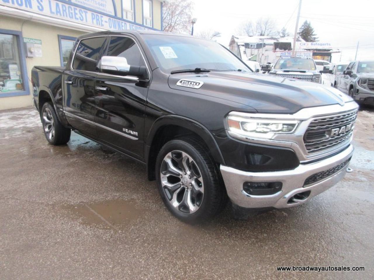 2019 RAM 1500 GREAT VALUE LIMITED-EDITION 5 PASSENGER 5.7L - V8.. 4X4.. CREW-CAB.. SHORTY.. NAVIGATION.. SUNROOF.. LEATHER.. HEATED SEATS & WHEEL.. BACK-UP CAMERA.. Photo