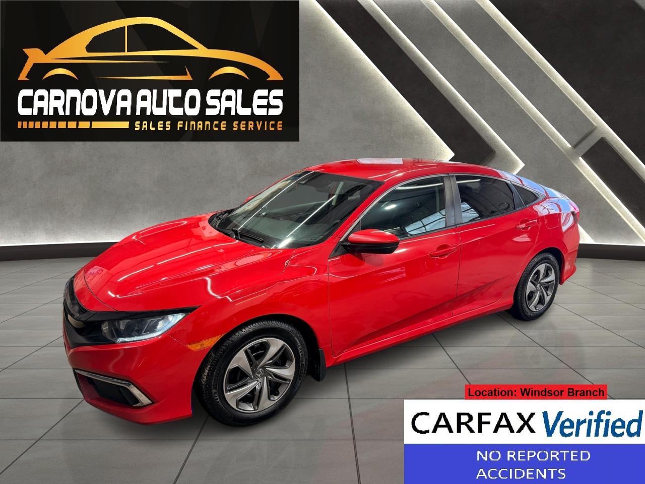 2019 Honda Civic LX+New Brakes+Adaptive Cruise+CLEAN CARFAX Photo0