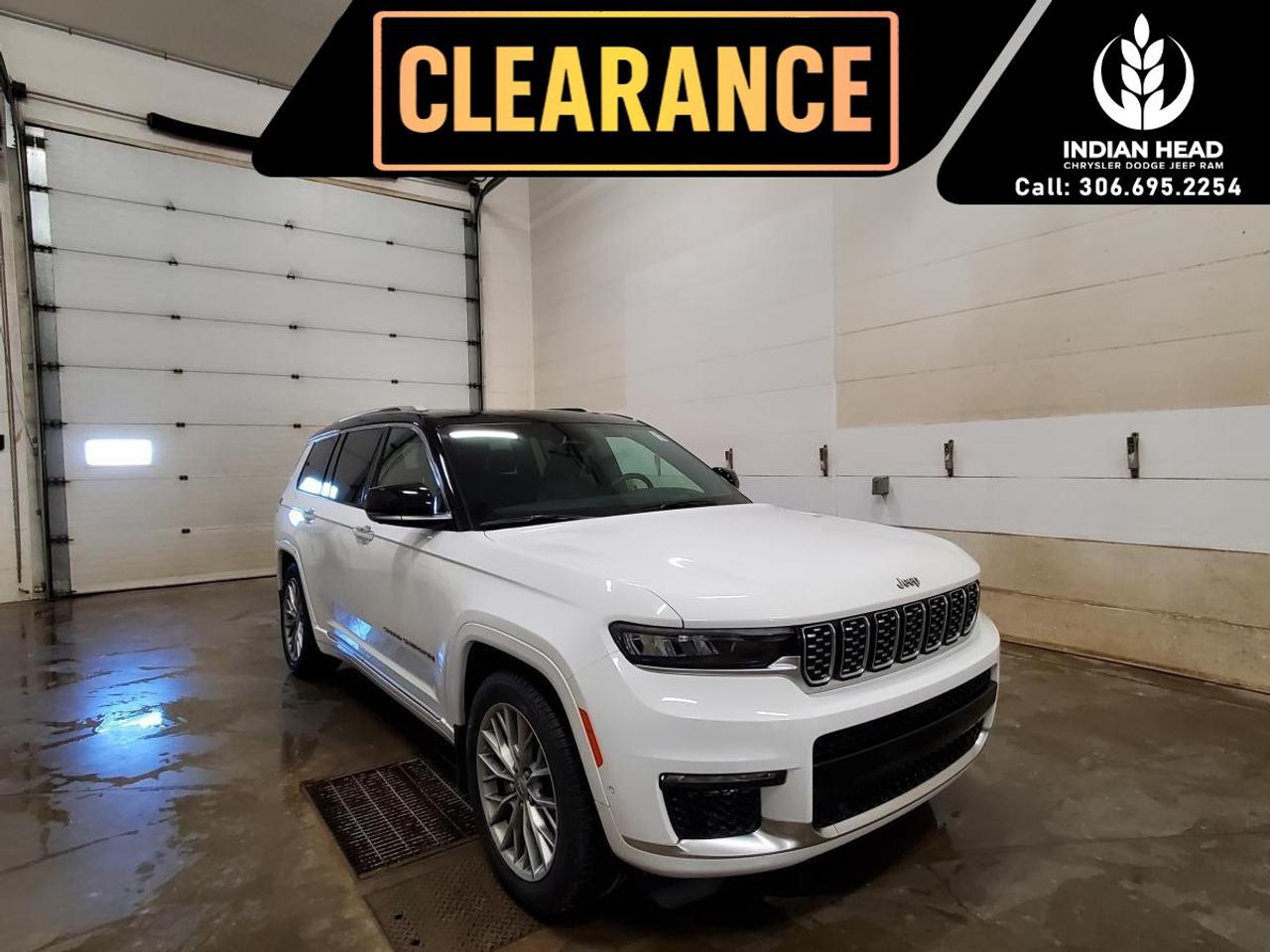<p>The <strong>2023 Jeep Grand Cherokee L Summit 4x4</strong> delivers premium luxury, advanced technology, and three-row versatility in Jeeps flagship SUV. Finished in elegant <strong>Bright White</strong> with a sophisticated <strong>Global Black interior</strong>, this Grand Cherokee L Summit is designed to provide first-class comfort for every journey.</p><p>Power comes from the proven <strong>3.6L Pentastar VVT V6 engine with Stop/Start technology</strong>, paired with an <strong>8-speed TorqueFlite automatic transmission</strong> and Jeeps legendary <strong>Quadra-Trac II 4x4 system</strong>. Combined with the <strong>Selec-Terrain Traction Management System</strong>, this SUV offers confident capability in a wide range of road and weather conditions.</p><p>Inside, the Summit trim surrounds passengers with premium appointments, including <strong>heated and ventilated front seats</strong>, <strong>heated second-row seats</strong>, <strong>power front seats with massage function</strong>, <strong>heated steering wheel</strong>, <strong>multi-colour ambient LED interior lighting</strong>, and a <strong>CommandView dual-pane panoramic sunroof</strong>. The spacious three-row cabin provides comfortable seating for the whole family while maintaining impressive cargo flexibility.</p><p>Technology is front and center with a <strong>10.1-inch Uconnect 5 NAV touchscreen</strong>, <strong>10.25-inch digital gauge cluster</strong>, <strong>wireless charging pad</strong>, <strong>front passenger interactive display</strong>, <strong>SiriusXM with 360L</strong>, and advanced connectivity features to keep everyone entertained and informed.</p><p>The <strong>Advanced ProTech Group IV</strong> adds an impressive suite of driver-assistance and safety technologies, including <strong>Head-Up Display</strong>, <strong>Night Vision with Pedestrian and Animal Detection</strong>, <strong>Interior Rear-Facing Camera</strong>, and <strong>auto-dimming digital rearview mirror</strong>. Additional safety features include <strong>Active Driving Assist</strong>, <strong>Adaptive Cruise Control with Stop and Go</strong>, <strong>Surround View Camera System</strong>, <strong>Parallel and Perpendicular Park Assist</strong>, <strong>Drowsy Driver Detection</strong>, <strong>Traffic Sign Recognition</strong>, <strong>Intersection Collision Assist</strong>, <strong>Blind-Spot Monitoring with Rear Cross-Path Detection</strong>, <strong>Active Lane Management System</strong>, and <strong>Full-Speed Forward Collision Warning Plus</strong>.</p><p>Further enhancements include <strong>premium Berber floor mats</strong>, <strong>hands-free power liftgate</strong>, <strong>power tilt/telescoping steering column</strong>, and the <strong>Luxury Tech Group IV</strong>, which adds additional convenience and comfort features for an elevated driving experience.</p><p>Combining luxury, capability, advanced safety, and premium three-row versatility, the <strong>2023 Jeep Grand Cherokee L Summit 4x4</strong> is an exceptional SUV for families and adventurers alike.</p><p>Please confirm all vehicle details and features with our sales team and start the buying process today.</p>