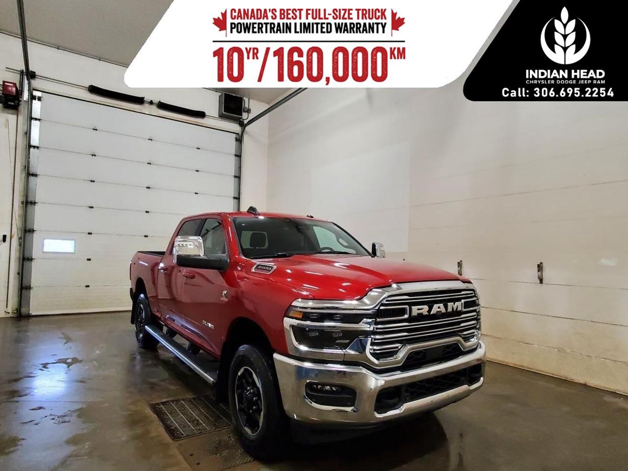 <p>The 2026 Ram 3500 Laramie, adorned in a striking red exterior and paired with the confidence of 4x4 drive, offers a robust and reliable handling experience for those seeking exceptional power in all conditions. Underneath its bold and commanding appearance lies the heart of a high-output turbo diesel engine and a smooth-shifting 8-speed automatic transmission, ensuring you conquer both road and work.</p><p>The exterior of this new Laramie Crew Cab, with its elegant alloy wheels, not only turns heads but is perfectly crafted to stand up to the rigors of heavy-duty tasks. Inside, you'll find a beautifully matched red interior, carefully designed with luxury in mind. The cabin features premium leather seats, a leatherette steering wheel, and heated, suede/leather rear seats, providing an atmosphere rich in comfort and style.</p><p>Complementing its powerful performance is a suite of modern technologies and safety features. Stay connected and entertained with smart device integration, a Wi-Fi hotspot, Bluetooth connectivity, and a built-in navigation system. The multi-angle backup camera and parking sensors add an extra layer of assurance when maneuvering in tight spaces, while advanced driver aids like lane assist and adaptive cruise control provide extra security for long hauls.</p><p>Whether you're a heavy-duty truck enthusiast or someone in need of a dependable workhorse, the Ram 3500 Laramie is ready to exceed your expectations. Don't miss your chance to experience this blend of luxury and powercontact us today to learn more about owning this extraordinary truck.</p>