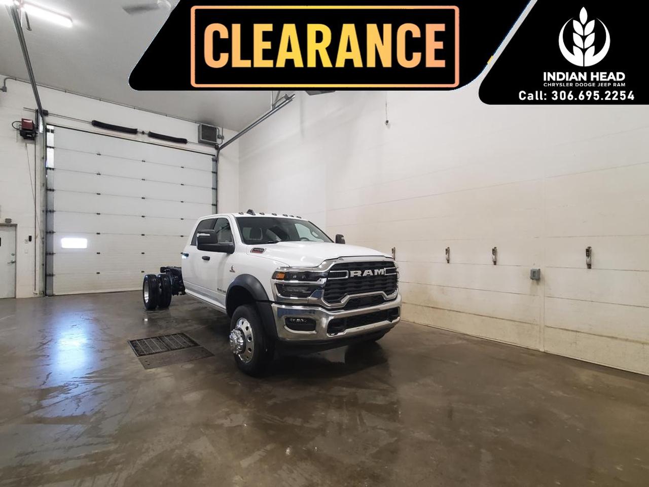 <p>The 2025 Ram 5500 Chassis Big Horn 4x4 Crew Cab in a stately white hue and robust 4x4 drivetrain is engineered for exceptional handling, making it an ideal choice for commercial use. This powerhouse offers impressive versatility and reliability, ready to take on any challenge with its rugged design.</p><p>The exterior showcases a bold matte black mesh/bright grille, maintaining an assertive presence on the road. With features like heated exterior mirrors, a bright front bumper, and intricate black-out tape, this commercial vehicle does not shy away from cool elegance. The tinted acoustic windshield and front door acoustic glass enhance both style and functionality. Inside, the white-hued interior is a sanctuary of quality and efficiency, featuring premium vinyl door trim with a handy map pocket and painted bezels with hydrographics, highlighting its attention to detail.</p><p>Equipped with advanced technology, including satellite radio, Bluetooth connection, and smart device integration, youll remain connected on the go. The wi-fi hotspot keeps you linked wherever your job takes you. Safety and convenience come hand in hand with keyless entry and power adjust mirrors. Additionally, the adaptive cruise control feature and Trailer Brake Control system provide added reassurance on every journey.</p><p>This truck is tailored for business owners and commercial fleet operators looking for a powerful, trustworthy partner on the road. Contact our dealership today to learn more about how the 2025 Ram 5500 Chassis Big Horn can drive your business forward.</p>