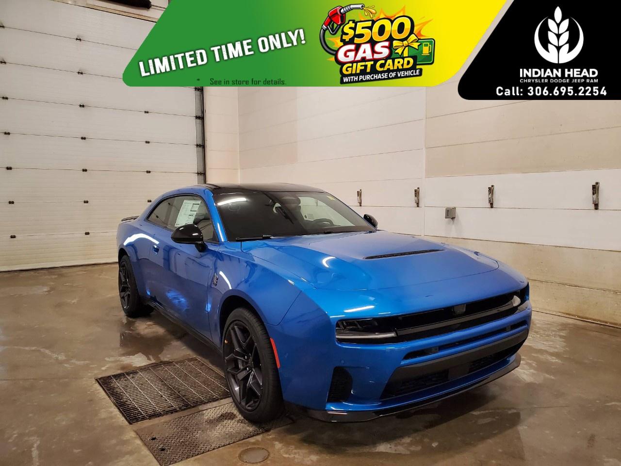 <p>The 2026 Dodge Charger Scat Pack Blacktop AWD delivers bold muscle car performance with a dark, aggressive edge. Finished in Bludicrous with a Black interior, this Charger stands out with its Blacktop Package styling and unmistakable road presence.</p><p>Under the hood, its powered by a 3.0L Hurricane Twin Turbo I-6 engine with Stop/Start technology, paired to an automatic transmission and all-wheel drive for confident traction and strong acceleration in a variety of driving conditions.</p><p>Inside, the Charger blends performance and comfort with heated front seats, a heated steering wheel, and a user-friendly infotainment system featuring Apple CarPlay, Google Android Auto, SiriusXM with 360L, and 4G LTE Wi-Fi hotspot capability. The cabin is designed to keep you connected and in control, whether youre commuting or enjoying an open stretch of highway.</p><p>Safety and driver-assist features include Adaptive Cruise Control with Stop and Go, Full-Speed Forward Collision Warning Plus, Blind-Spot and Cross-Path Detection, Park-Sense Front and Rear Park Assist with Stop, ParkView Rear Back-Up Camera, Active Lane Management System, and Intersection Collision Assist System. Performance-focused features such as launch control and high-performance brakes further enhance the driving experience.</p><p>If youre looking for modern muscle with advanced technology and all-weather capability, this Charger Scat Pack Blacktop AWD is ready to impress. Please confirm all vehicle details and available features with our sales team, and start the buying process today at Indian Head Chrysler Dodge Jeep Ram Ltd.</p>