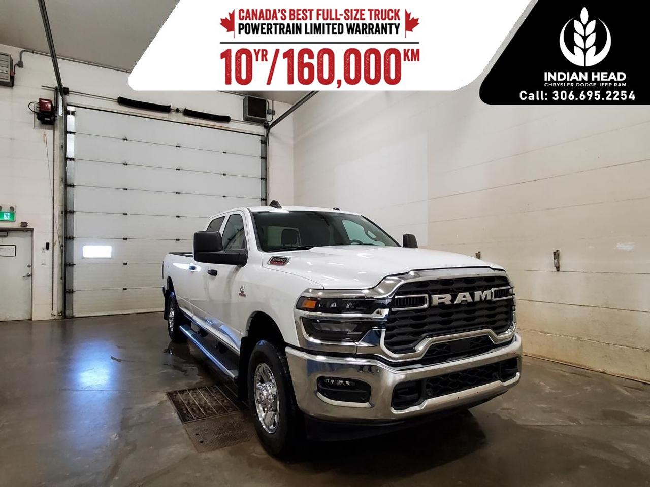 <p>The all-new 2026 Ram 2500 Tradesman, resplendent in a classic white finish, offers the power and capability of a 4x4 drivetrain paired with a smooth-handling automatic transmission. This truck combines rugged durability with modern technology, perfect for any demanding task.</p><p>Featuring a robust 6.7L 6-cylinder engine, the Ram 2500 Tradesman is built to tackle any job. Its iconic truck silhouette is matched by a spacious 8' box, providing ample room for your equipment. The crew cab's white interior complements the exterior while emphasizing functionality and space.</p><p>Equipped with a backup camera, Bluetooth connection, and smart device integration, this Ram 2500 keeps you connected and secure. Technology like a Wi-Fi hotspot and satellite radio surround the cabin with convenience and entertainment. An array of safety and assistance features such as Adaptive Cruise Control and Brake Assist ensure a confident driving experience.</p><p>This new Ram 2500 Tradesman is ideal for the professional seeking a reliable workhorse with a modern edge. Ready to step up your game? Contact us today to explore more about this exceptional truck!</p>