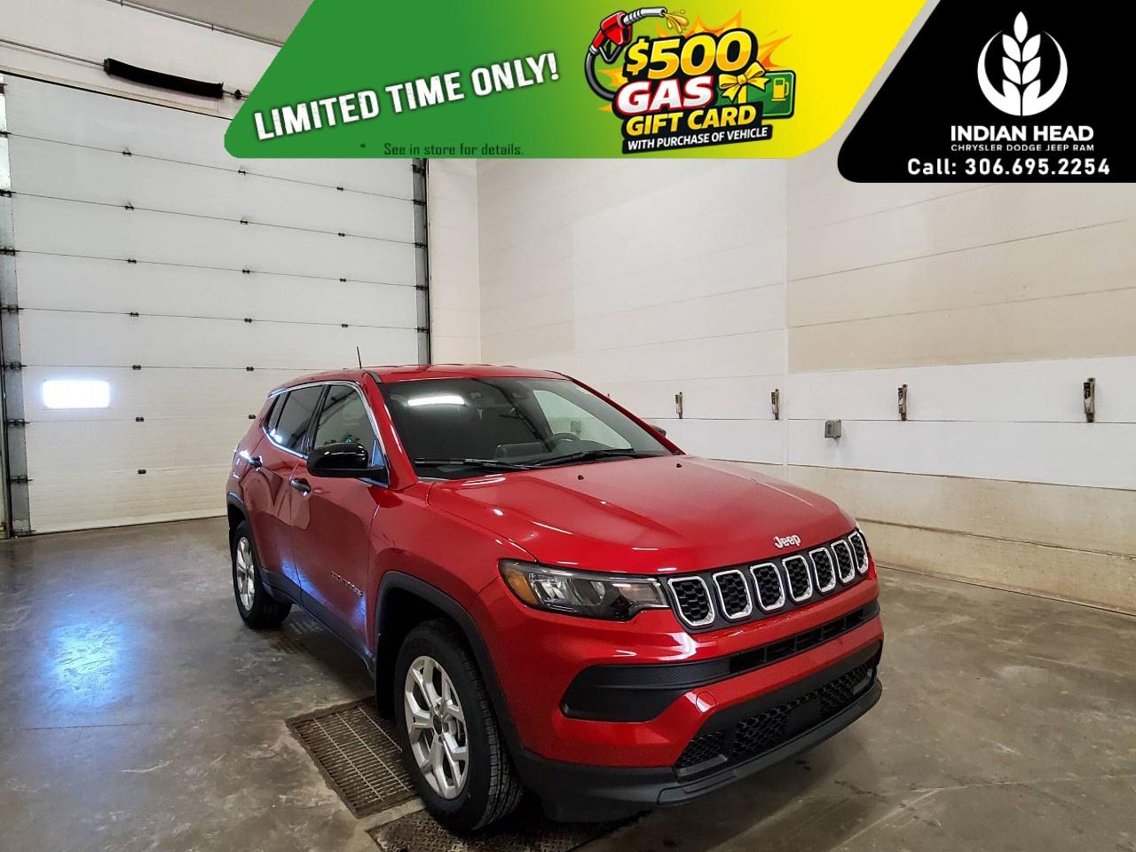 <p>Get ready for your next adventure with the 2026 Jeep Compass Sport 4x4, in an eye-catching red that perfectly complements its robust 4x4 drivetrain. Designed to provide excellent handling on all roads and in all weather conditions, this SUV is both practical and stylish.</p> <p>The exterior boasts bold red tones that stand out, while the interior continues this vibrant theme with matching red upholstery, offering a striking yet cohesive look. The Jeep Compass features convenient options like alloy wheels, a backup camera for effortless parking, and a host of other functional details.</p> <p>Stay connected and secure with advanced technology features that include Bluetooth connectivity, a smart device integration system, and a wi-fi hotspot, ensuring that you're always connected on the go. Safety is paramount with driver assistance features like lane assist, brake assist, and the added security of heated mirrors and front seats for those chilly Canadian winters.</p> <p>This new 2026 Jeep Compass Sport 4x4 is perfect for adventurers and families who demand more from their vehicle. With its powerful 2.0L 4-cylinder turbocharged engine and smooth 8-speed automatic transmission, it's built for thrill-seekers and those who crave dependable performance. Don't miss out on the chance to own this dynamic SUV  get in touch with us today to learn more and schedule your test drive!</p>