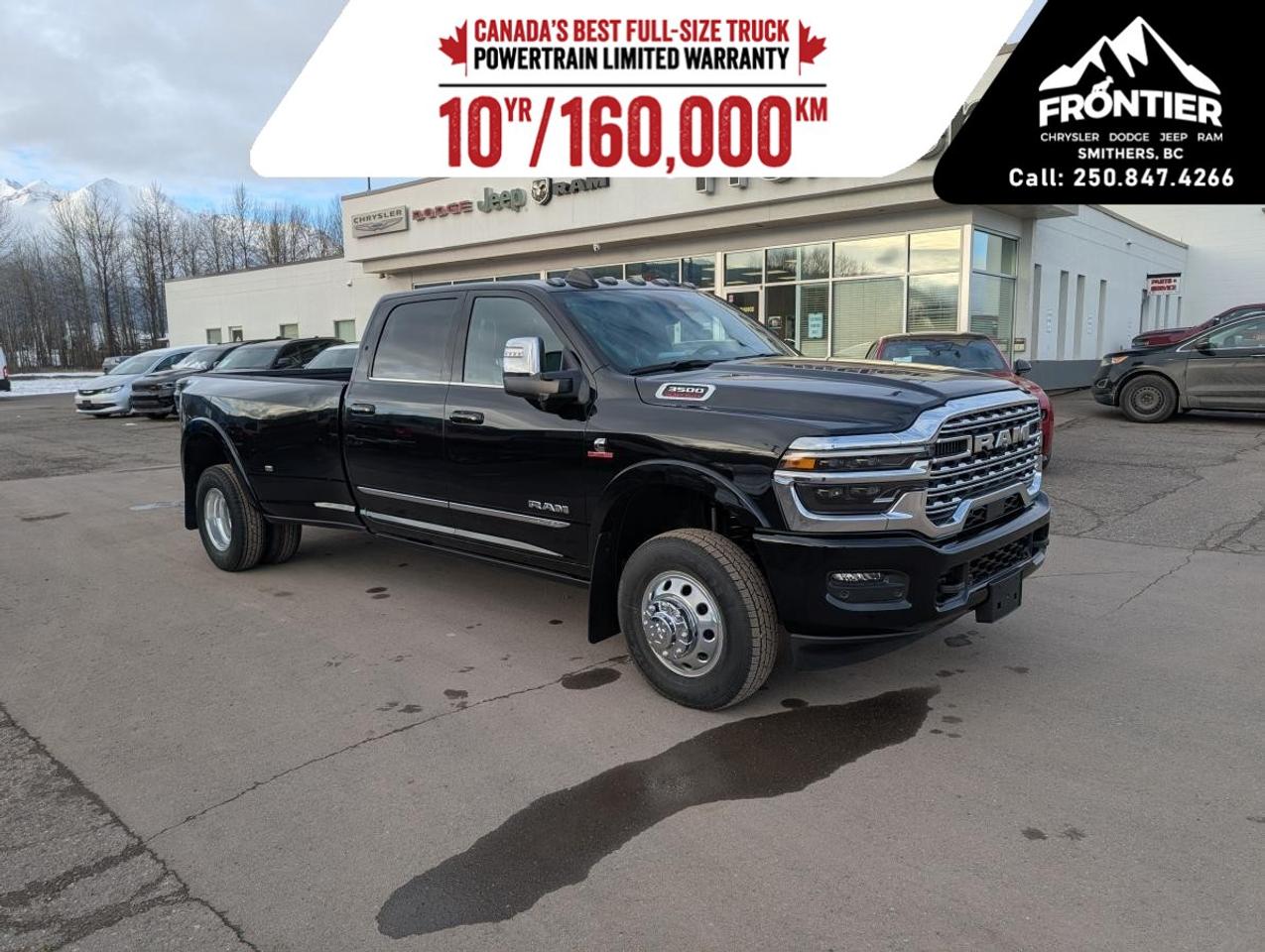 <p>Get ready to experience the powerful and commanding presence of the 2026 Ram 3500 Limited 4x4 Crew Cab. With its striking black exterior and robust 4x4 drivetrain, this truck promises not only impressive handling but also a look that will turn heads wherever you go.</p><p>Step inside the well-appointed cabin featuring a sophisticated black interior, highlighted by premium leather seats and stylish leather trim. The truck's roomy 8' box provides ample cargo space, while its alloy wheels and running boards elevate its rugged style.</p><p>Equipped with advanced technology, this Ram 3500 offers a high-resolution backup camera, navigation system, and wi-fi hotspot to ensure that you stay connected and informed. Enjoy the peace of mind brought by an array of safety features including brake assist, lane assist, and adaptive cruise control, which work together to create a reassuring driving experience.</p><p>This truck is ideal for those who demand power and luxury in equal measure. Perfect for anyone seeking a reliable and commanding vehicle that promises performance without compromise. Please contact our dealership for more details and to schedule your test drive today!</p>