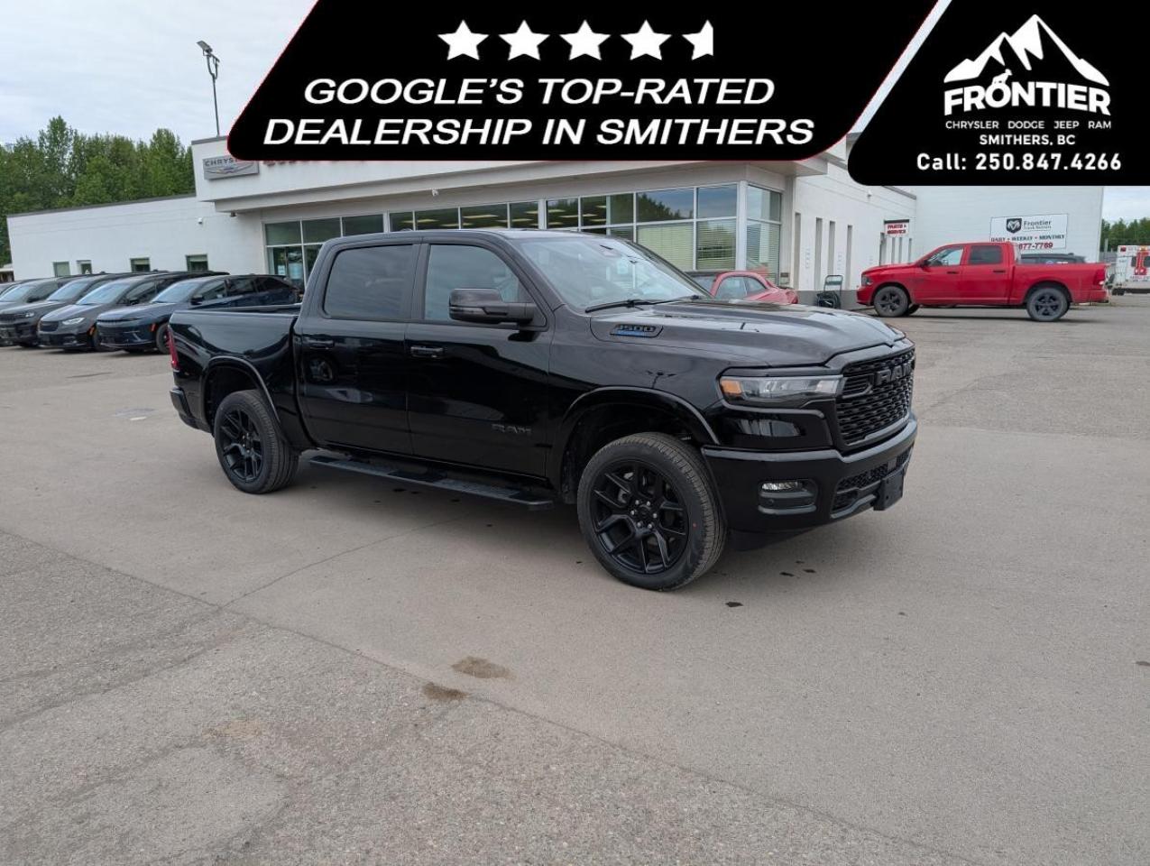 <p>The 2025 Ram 1500 Big Horn in a classic black, paired with a robust 4x4 drivetrain, offers unparalleled handling and power. This truck is ready to take on any terrain with its rugged exterior and spacious Crew Cab design, featuring a 5'7" box that perfectly balances utility and style.</p><p>Step inside and you'll be greeted by an all-black interior that's as functional as it is stylish, packed with options like a backup camera, Bluetooth connection, and the convenience of smart device integration. The well-crafted cabin is equipped with air conditioning and power windows, ensuring comfort across any drive.</p><p>Technology meets safety with features like lane assist, parking sensors, and adaptive cruise control, all aimed at providing peace of mind on every journey. Stay connected with the world through the Wi-Fi hotspot, while the remote start and keyless entry add a touch of modern convenience to your drive.</p><p>This truck is perfect for those who demand power and versatility without compromising on style or comfort. Contact us today to see how the 2025 Ram 1500 Big Horn 4x4 Crew Cab can elevate your driving experience.</p>