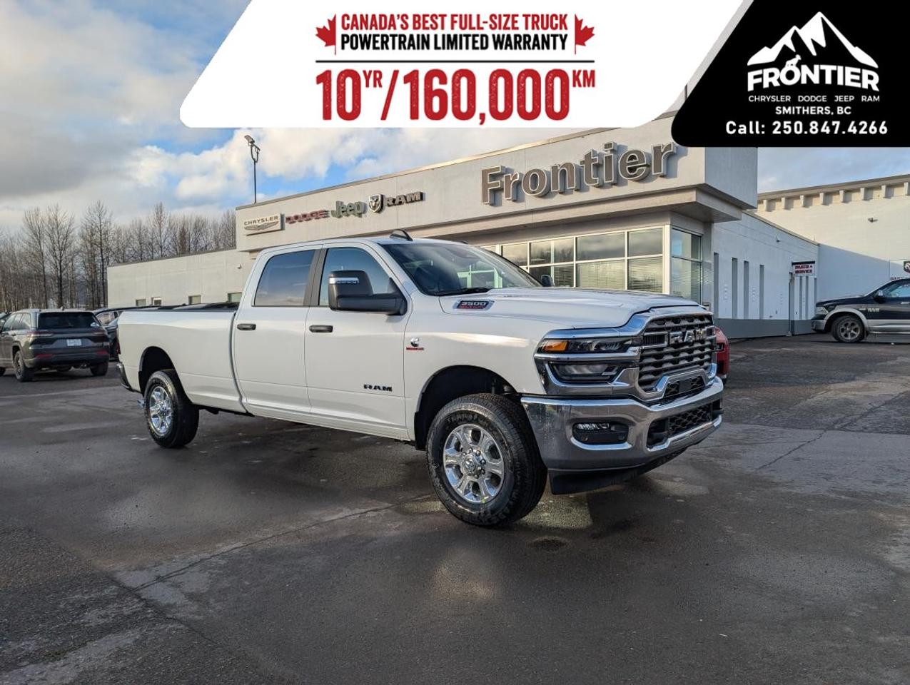 <p>Experience the power and capability of the 2026 Ram 3500 Big Horn 4x4 Crew Cab with an 8' Box in a stunning white finish. This truck is built for rugged roads and challenging terrains, thanks to its dependable 4x4 drivetrain and robust handling.</p><p>The exterior boasts a commanding presence, designed to meet the demands of both work and play, while inside, you'll find a spacious black interior equipped with all the essentials. From air conditioning to power windows, comfort is standard.</p><p>Advanced technology is at your fingertips with features like bluetooth connectivity, a backup camera, satellite radio, and smart device integration. Stay connected on the go with the built-in Wi-Fi hotspot. Safety is prioritized with brake assist, parking sensors, and adaptive cruise control, ensuring peace of mind wherever you journey.</p><p>Perfect for those who need a reliable workhorse without sacrificing comfort, the Ram 3500 Big Horn is ready to handle any task. Contact us today for more details and discover how this truck can be the perfect partner for you.</p>